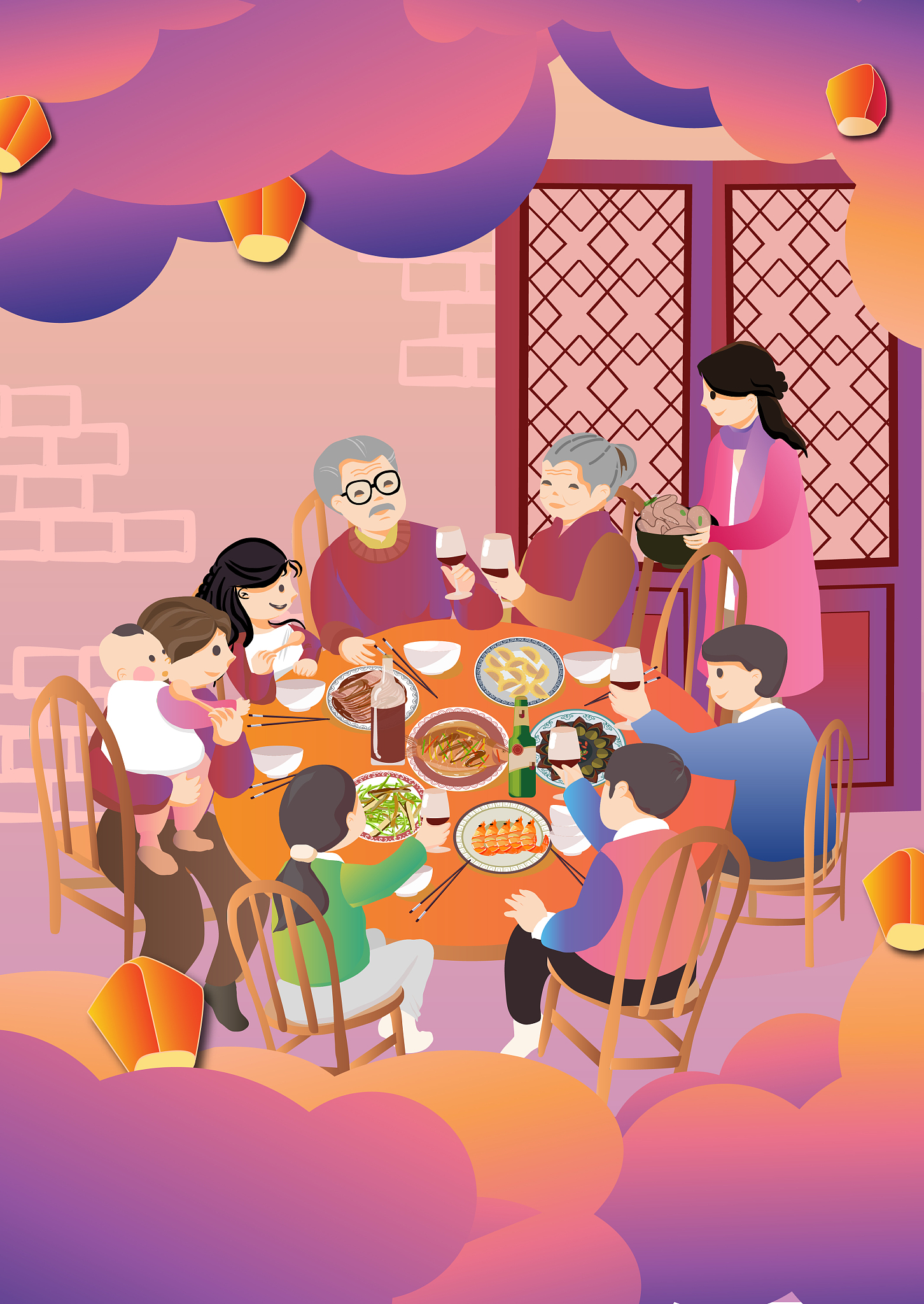 连续工作的日子虽苦,但换来的是与家人团圆的温馨时光,或是远行的