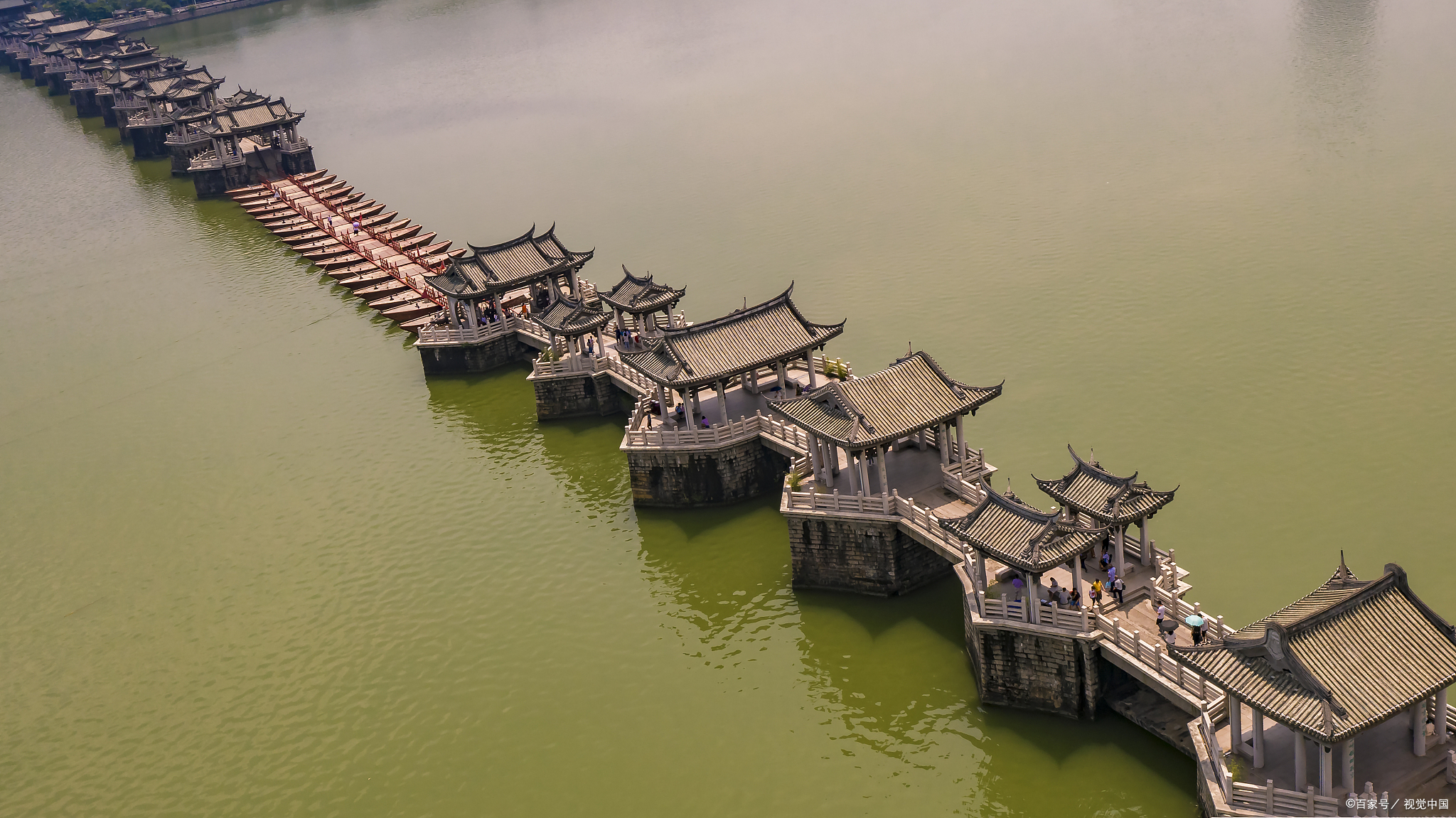 体现了古代工匠的智慧潮州古城广济桥全景潮州广济桥湘子桥图片潮州