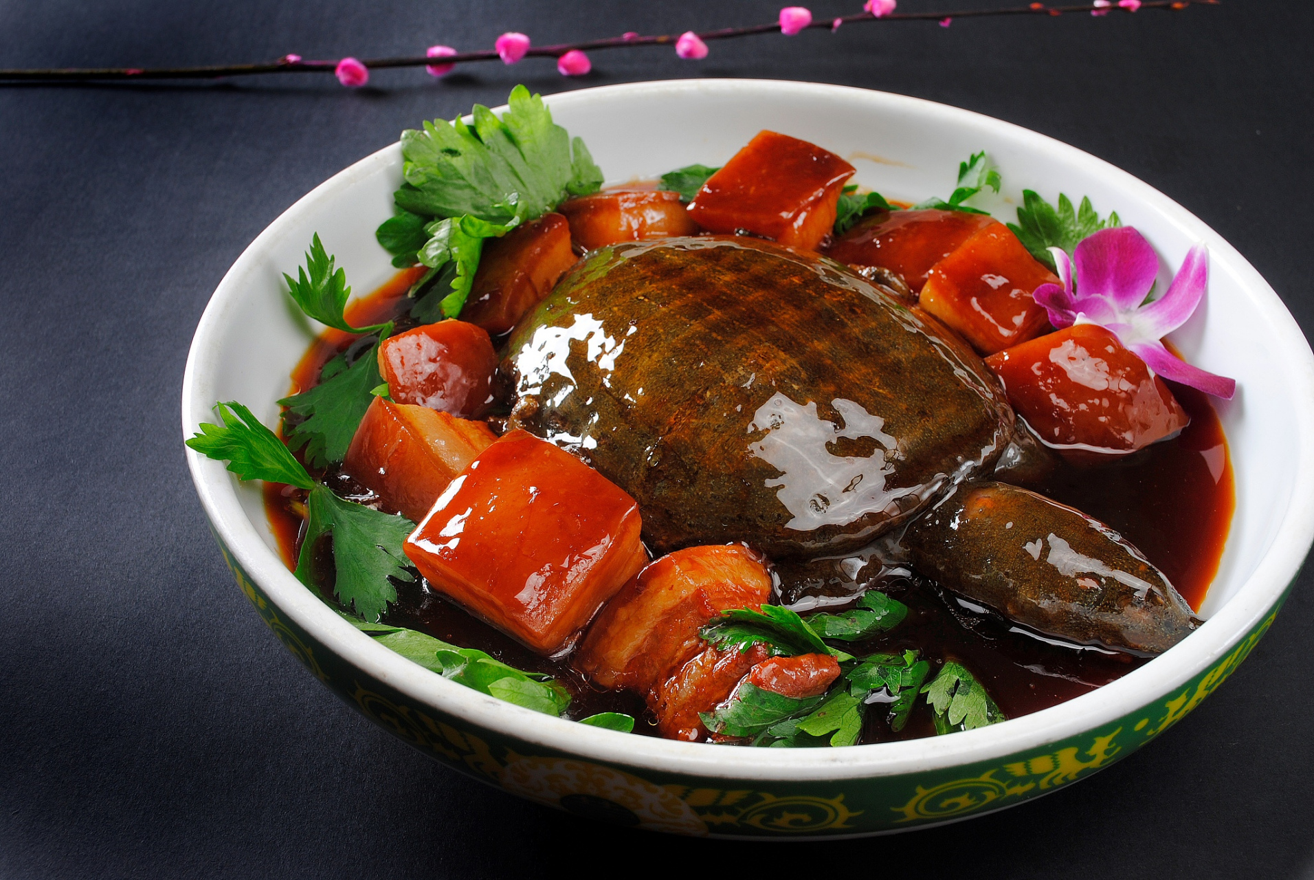 红烧甲鱼是一道经典中华美食,需选新鲜甲鱼,备好调味料.盐腌后焯水去