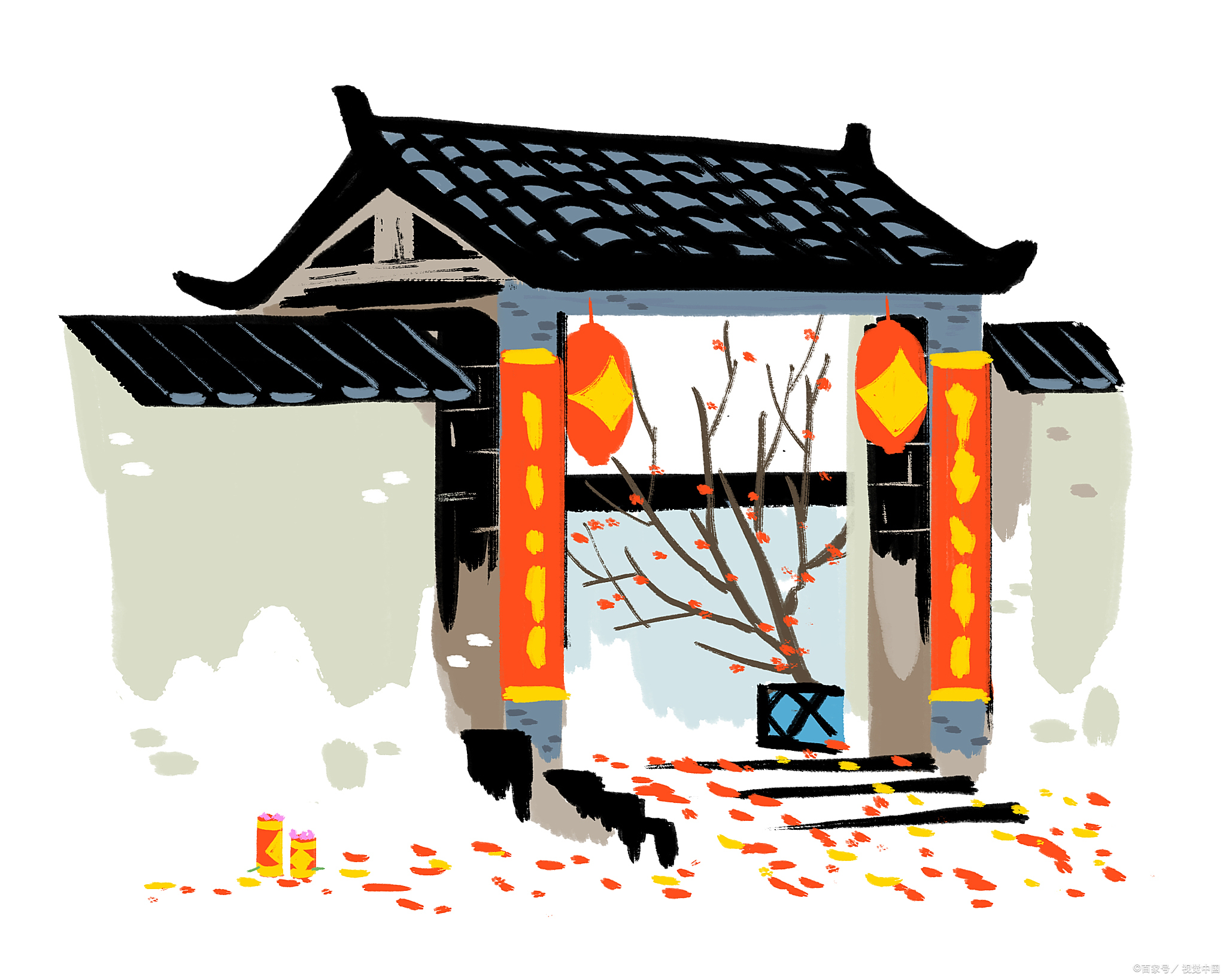 大年二十九下午一点至三点撕掉旧的春联