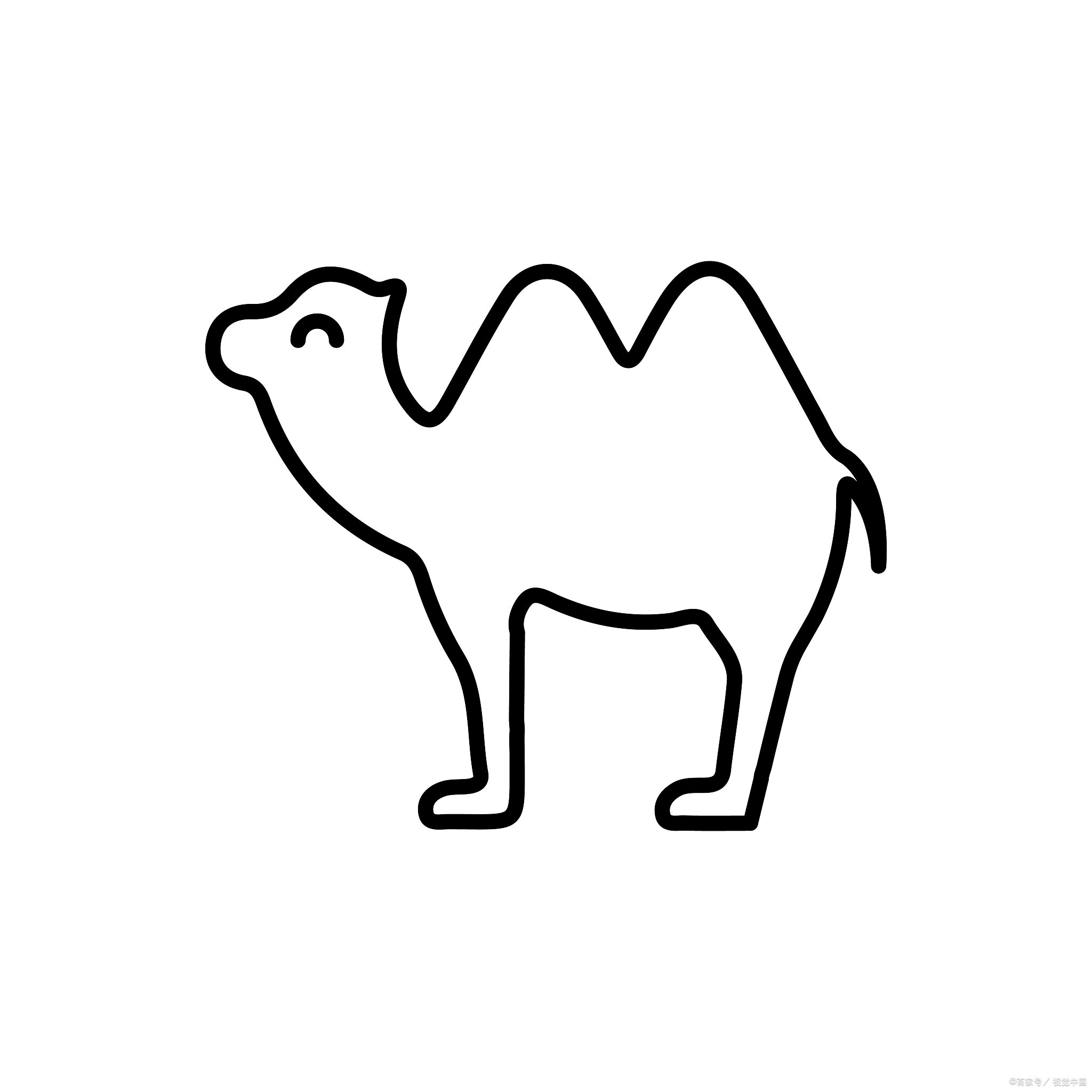 怎样画骆驼简笔画