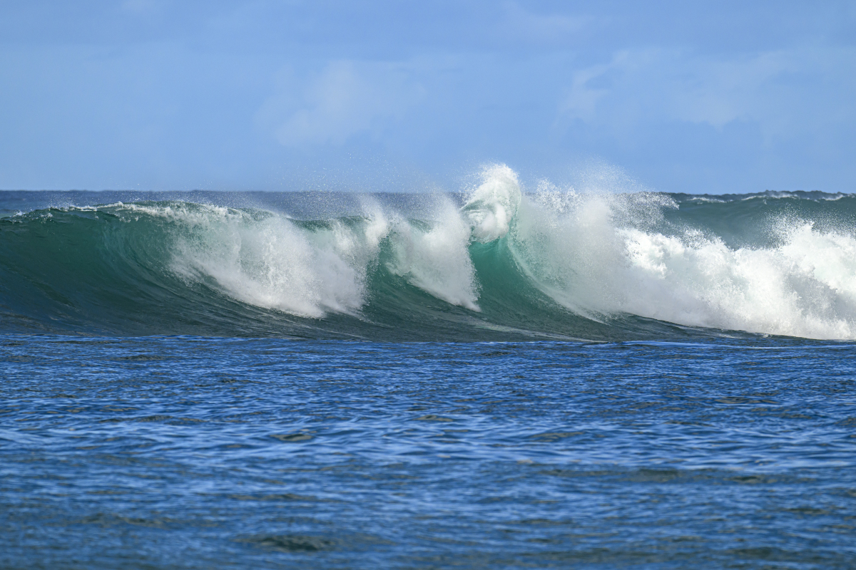 夏威夷海岸的波浪