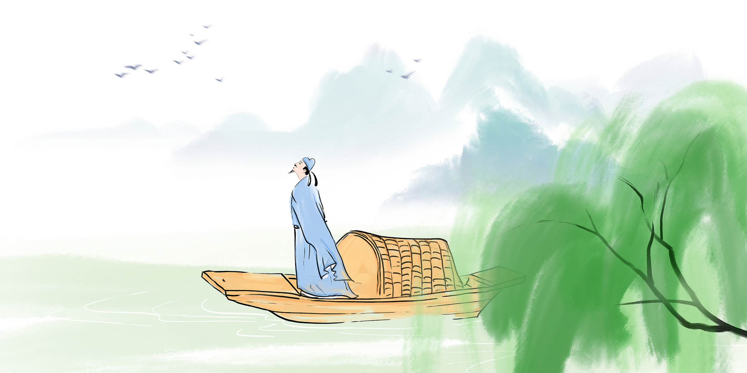 最美诗词欣赏:《送别诗》杨柳青青著地垂,杨花漫漫搅天飞.