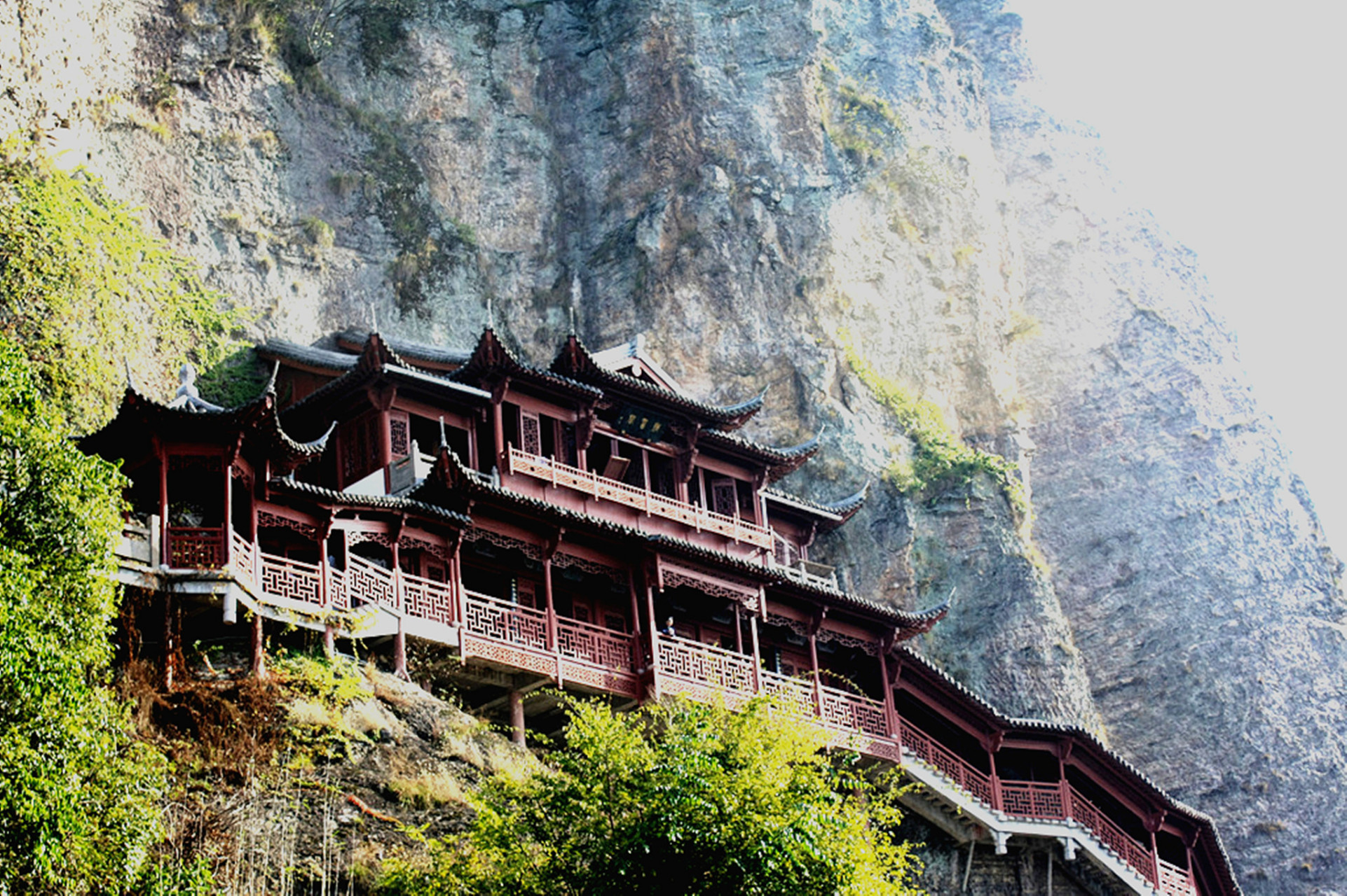 浙江建德大慈岩悬空寺图片