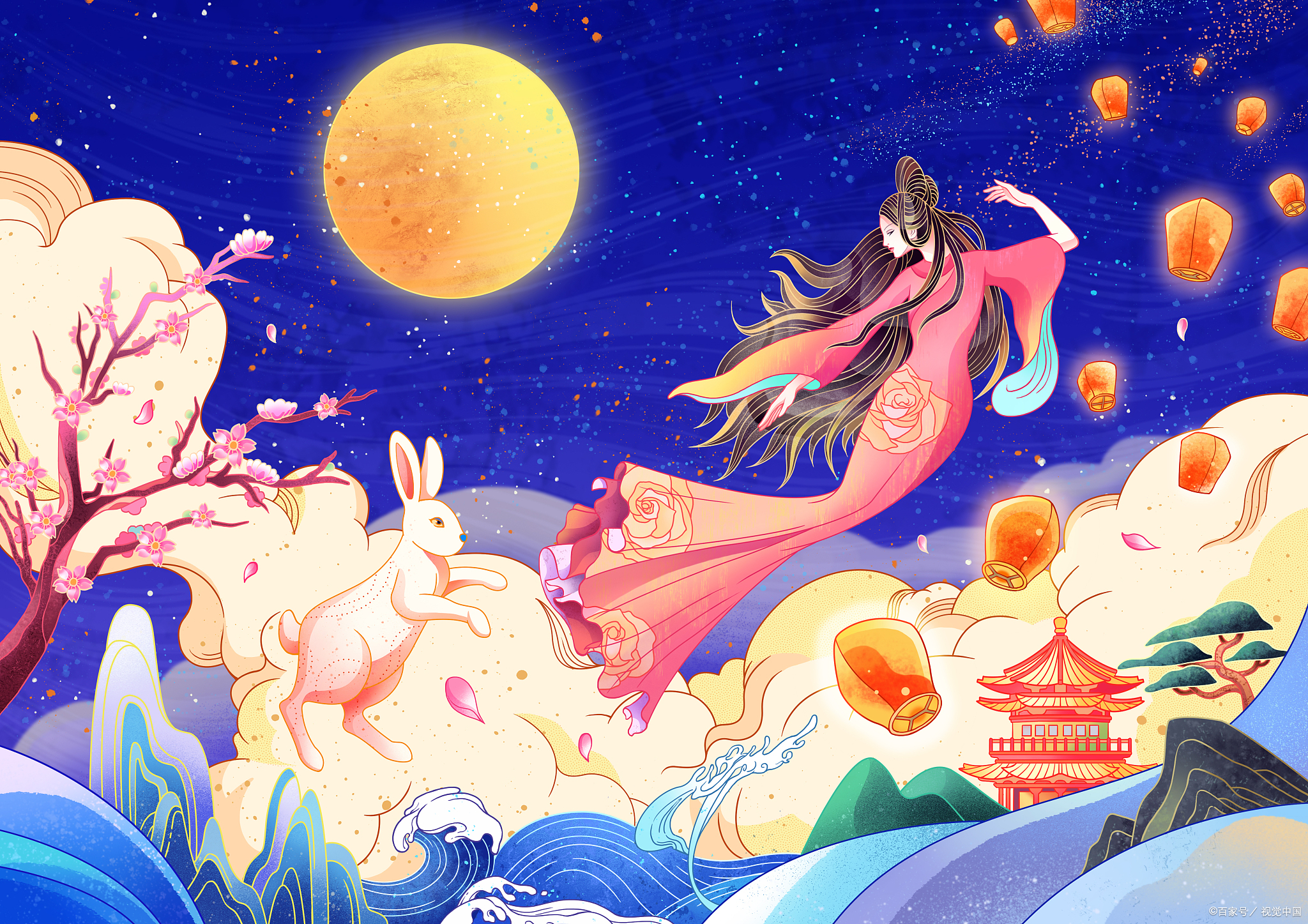 嫦娥怎么画古风仙气飘飘?