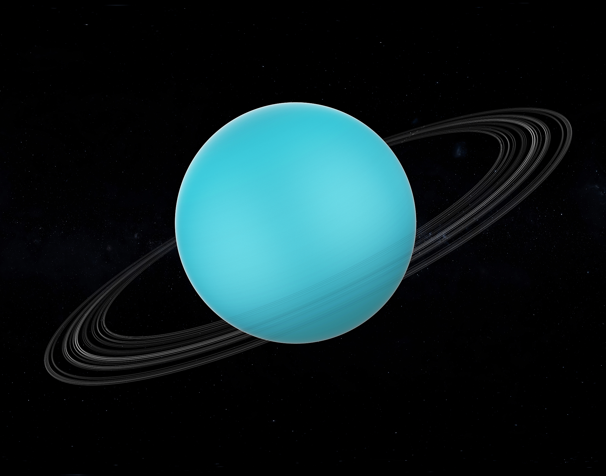 天王星是太阳系中的一个行星,位于远离太阳的第六个位置