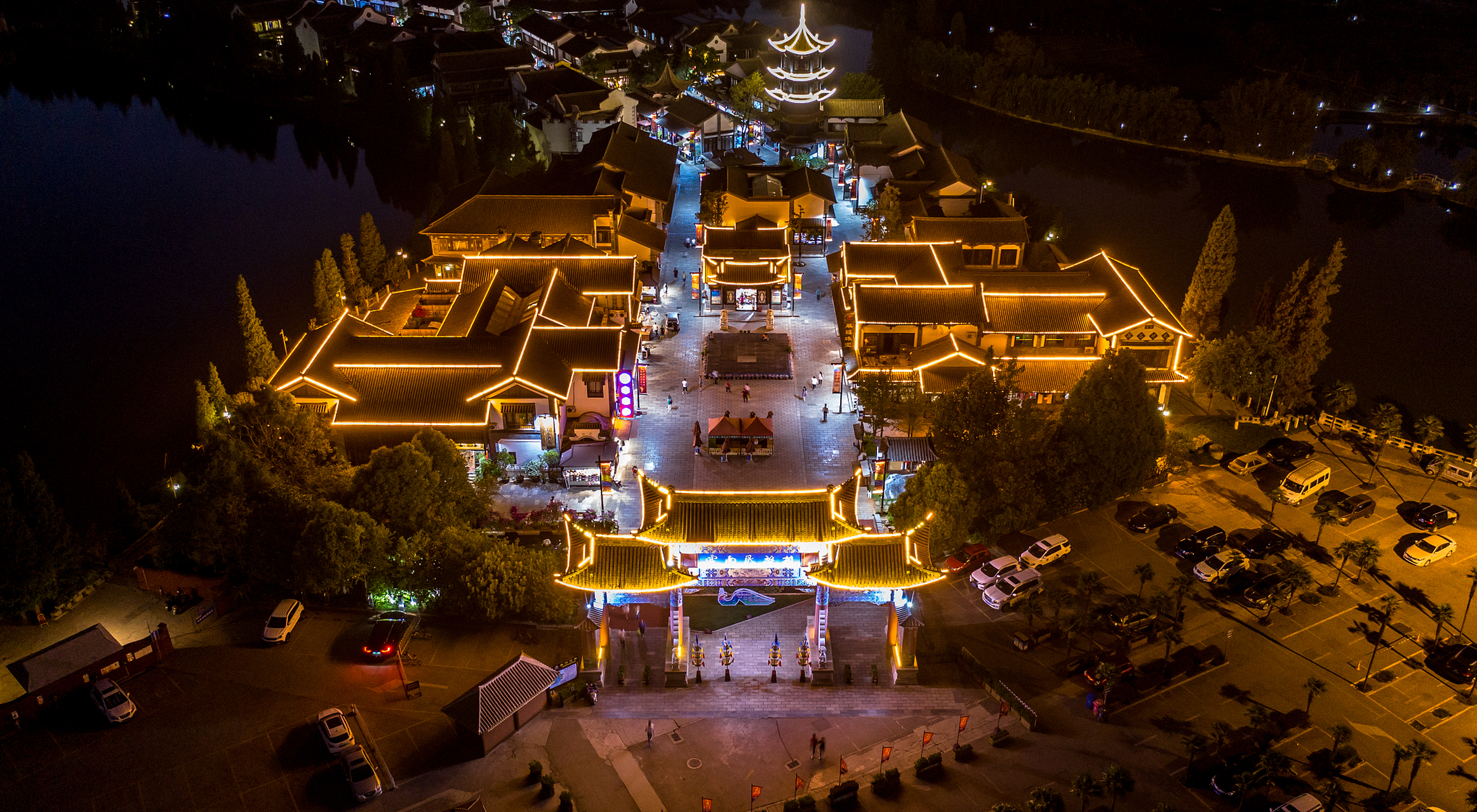 田州古城座落在广西百色市田阳区百东河北岸.