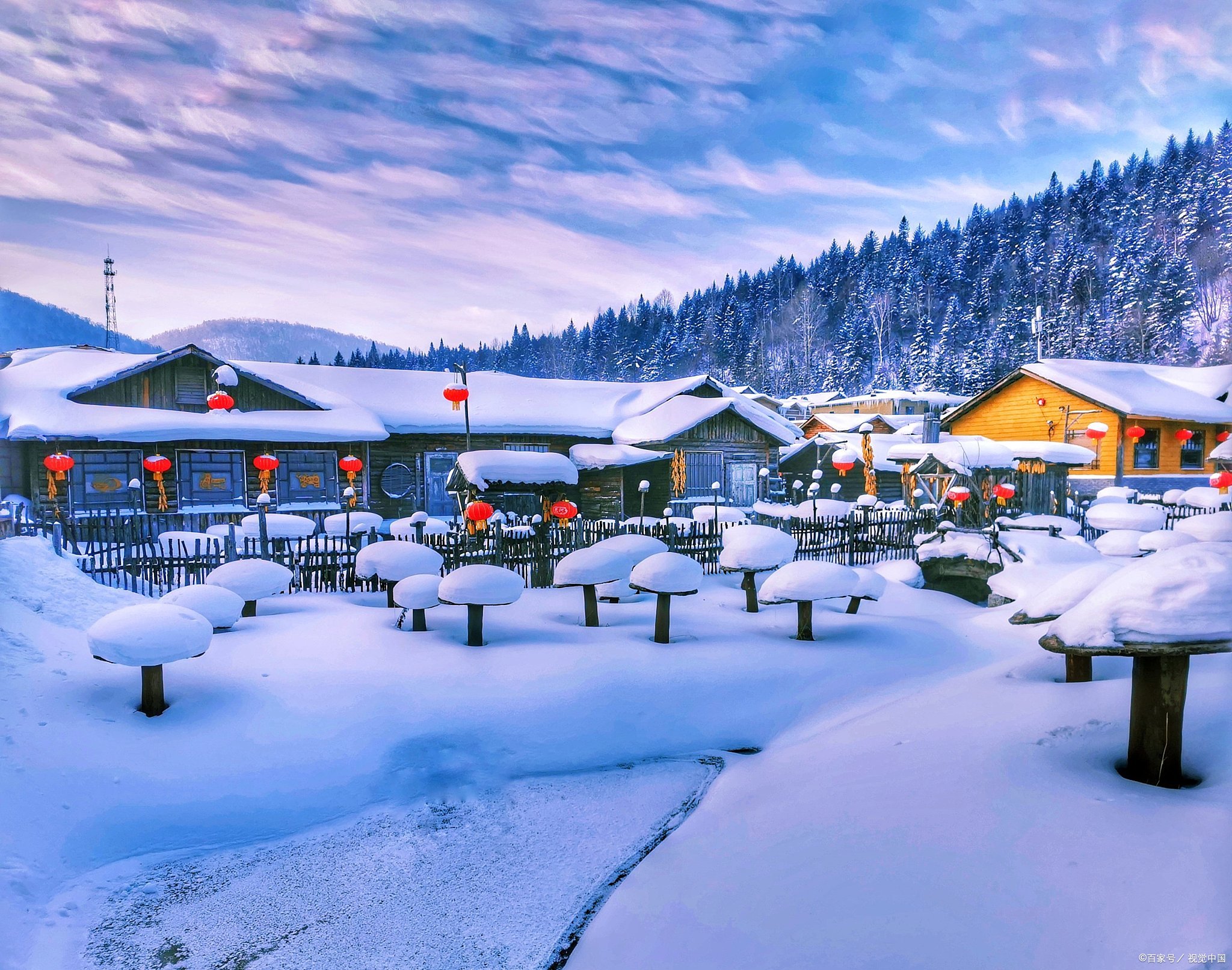 哈尔滨雪景美图图片