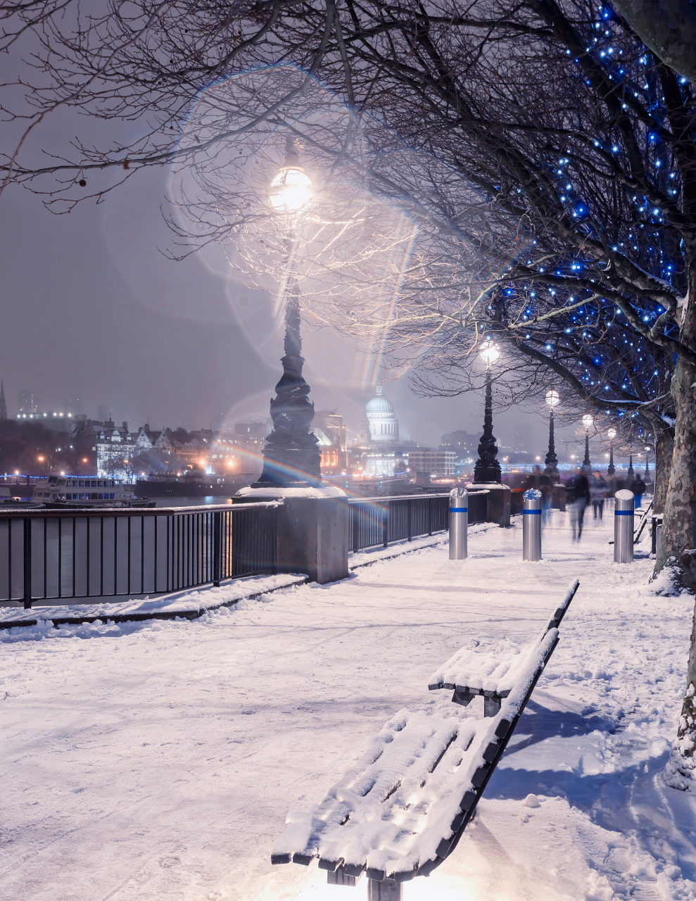 雪夜景图片大全唯美图片