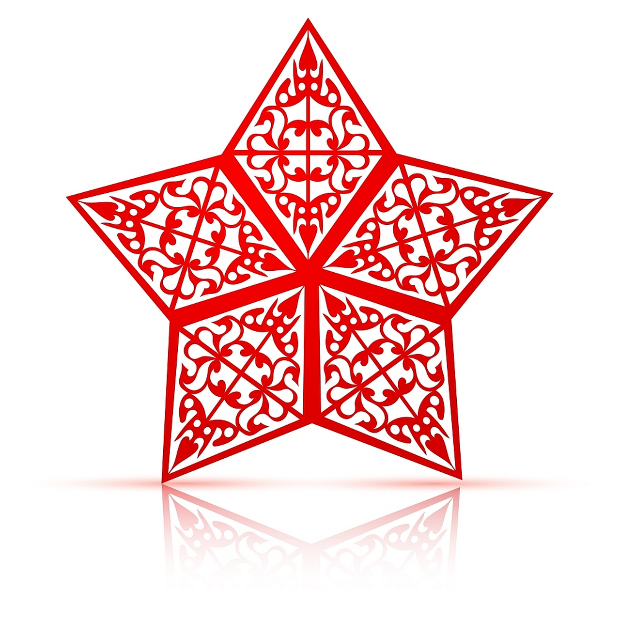 五角星的折法剪纸  剪纸是中国传统的手工艺之一,通过剪刀和纸张的