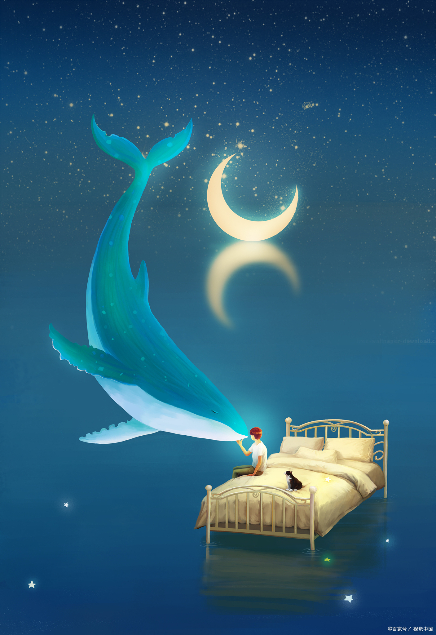 共筑梦堤岸,志如磐绘篇. 晚安寄深情,人间皆温暖