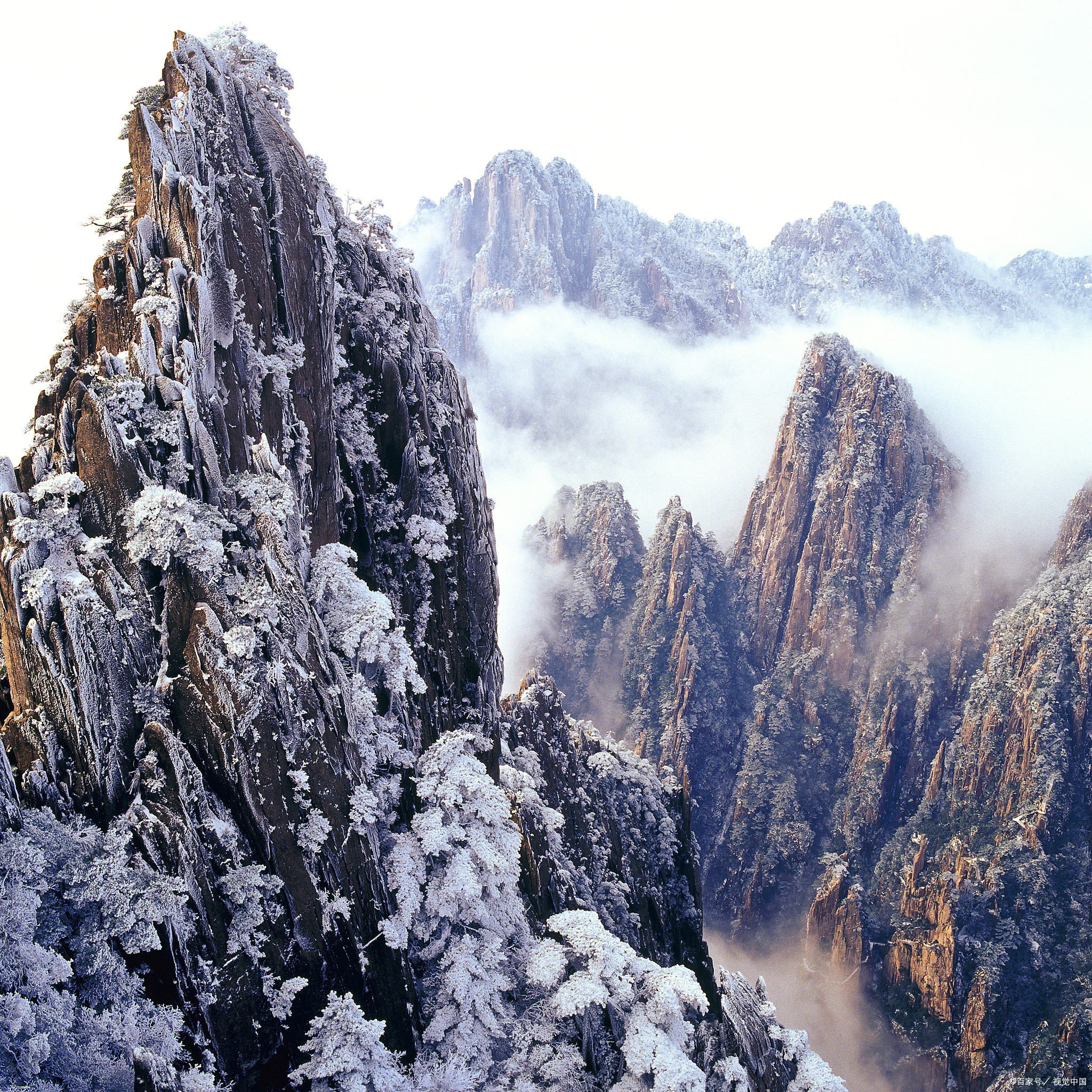 上饶三清山雪景图片