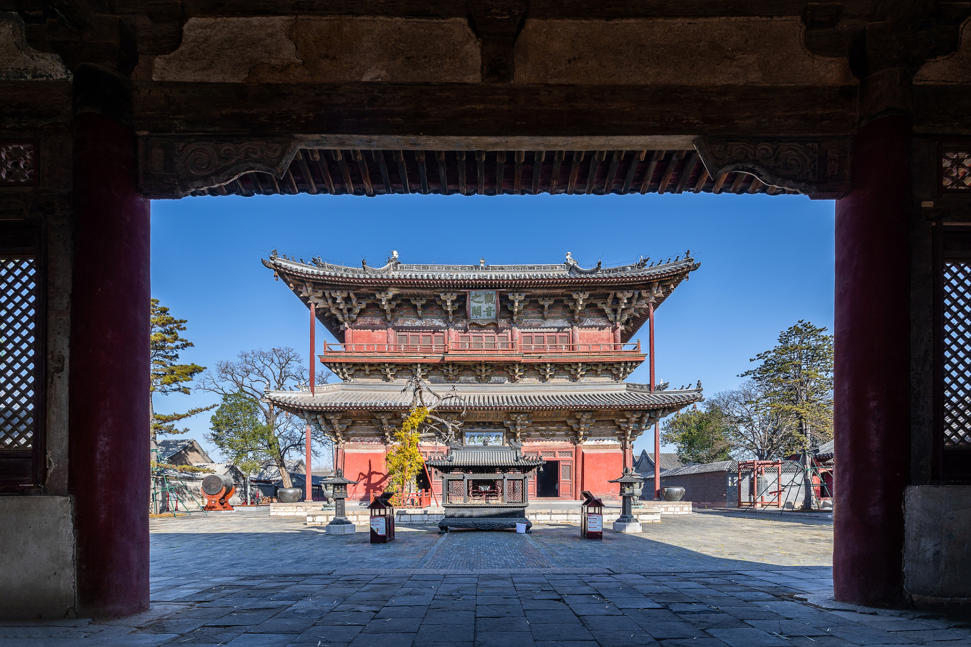 动态优创月#位于天津北郊蓟县城西门内的独乐寺,是中国重点文物保护