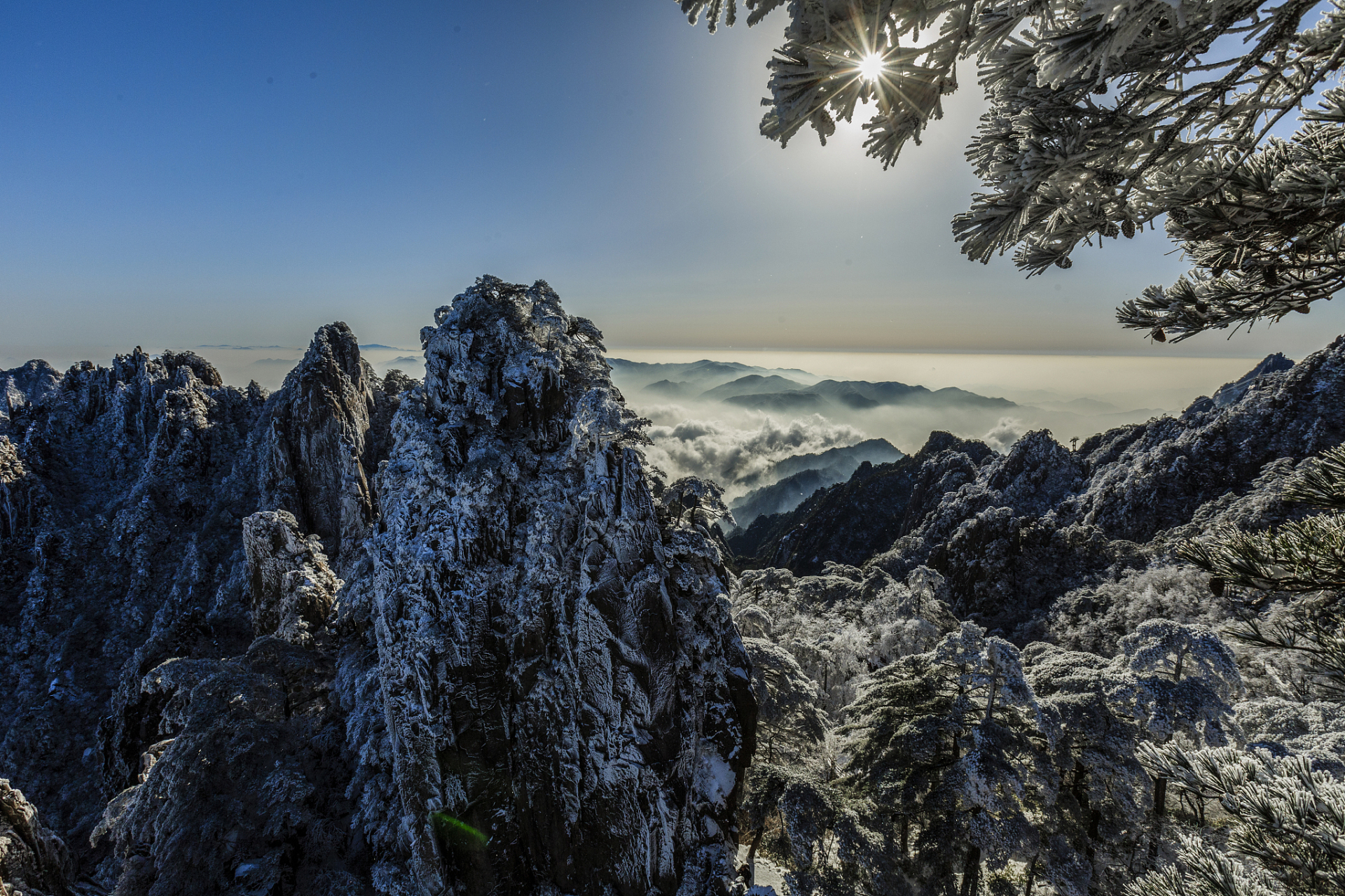 泰山雪景壁纸图片