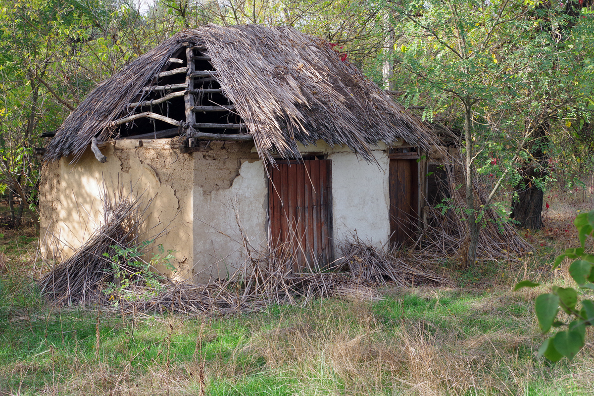 在那些偏远的村落里,低矮破旧的房屋在风雨中摇摇欲坠