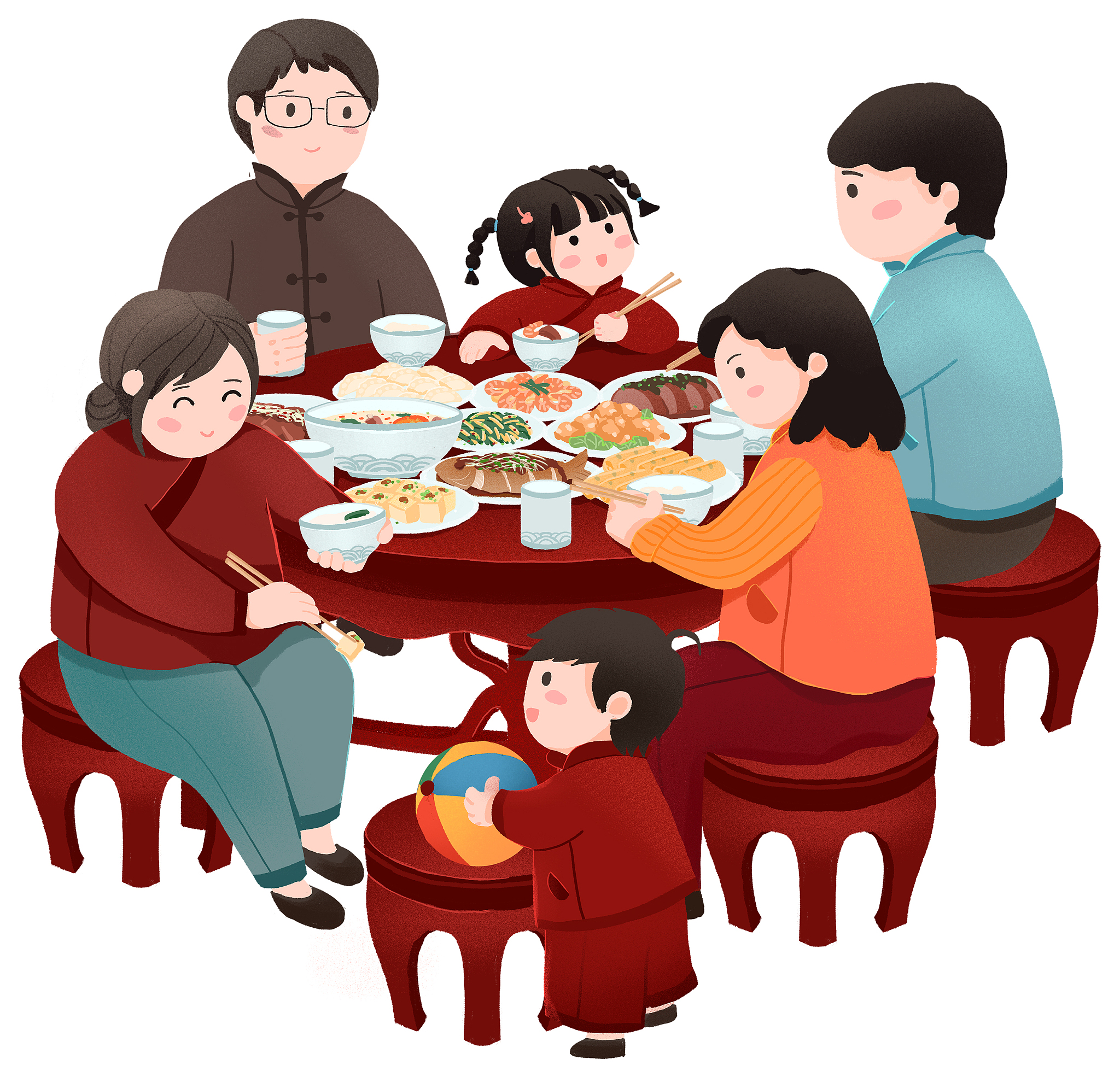 想象一下,全家人围坐一起包饺子,看春晚.这将