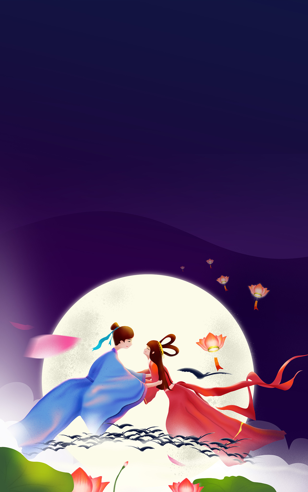 夜半桥头望星星  夜半桥头望星星, 牛郎织女泪盈盈.