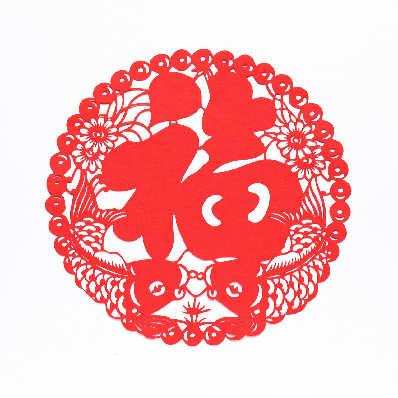 以红为主调的年味作品寓意新年的祝福与期盼!