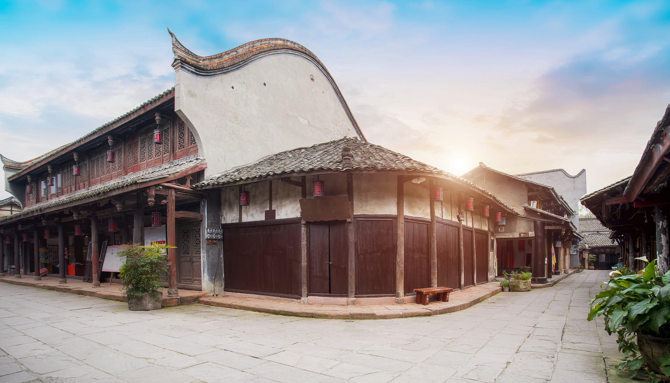 崇州市元通古镇,国家aaaa级旅游景区,古镇历史1650年.