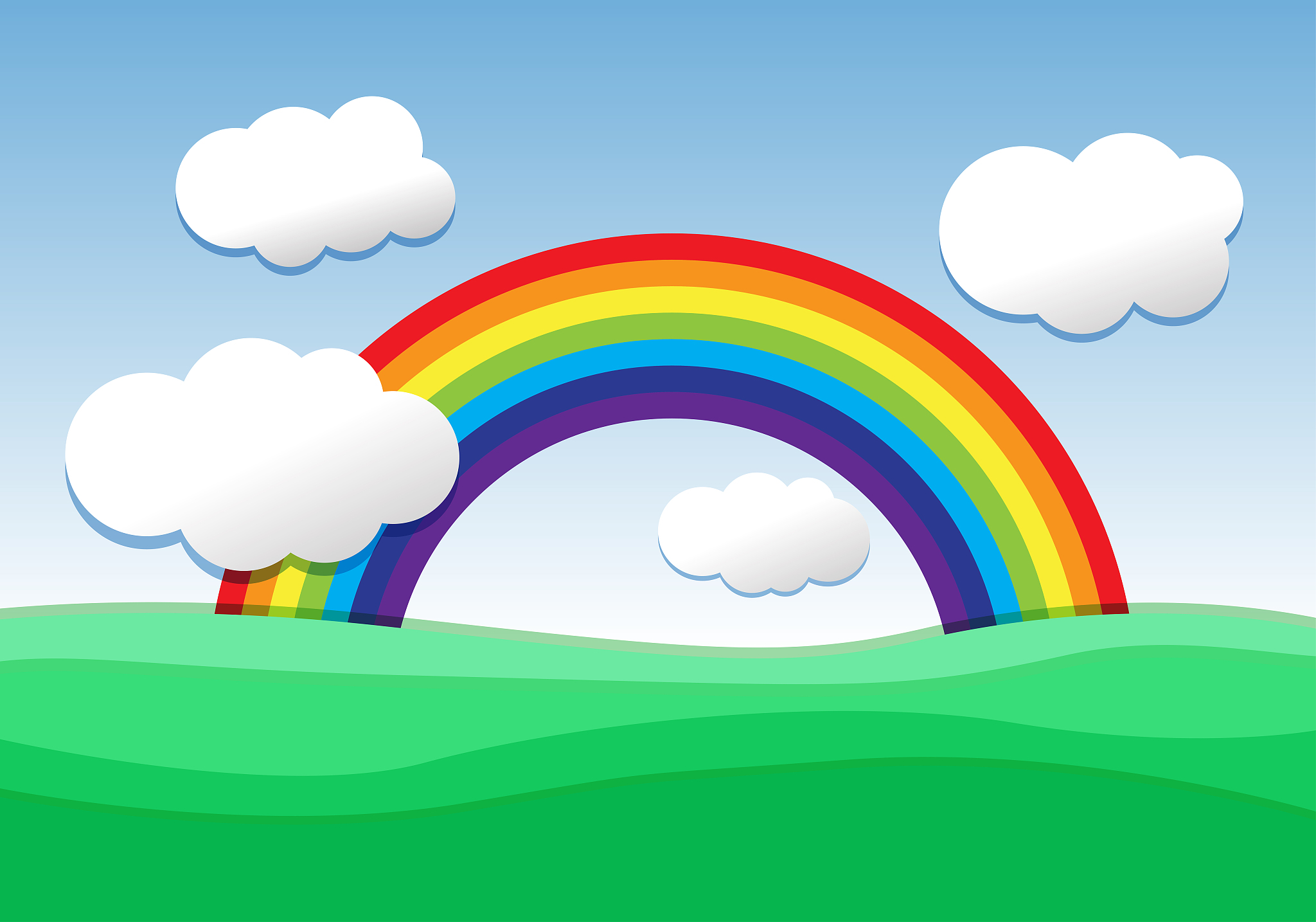 手工绘制的彩虹漂亮吗?会让儿童心情变好吗?