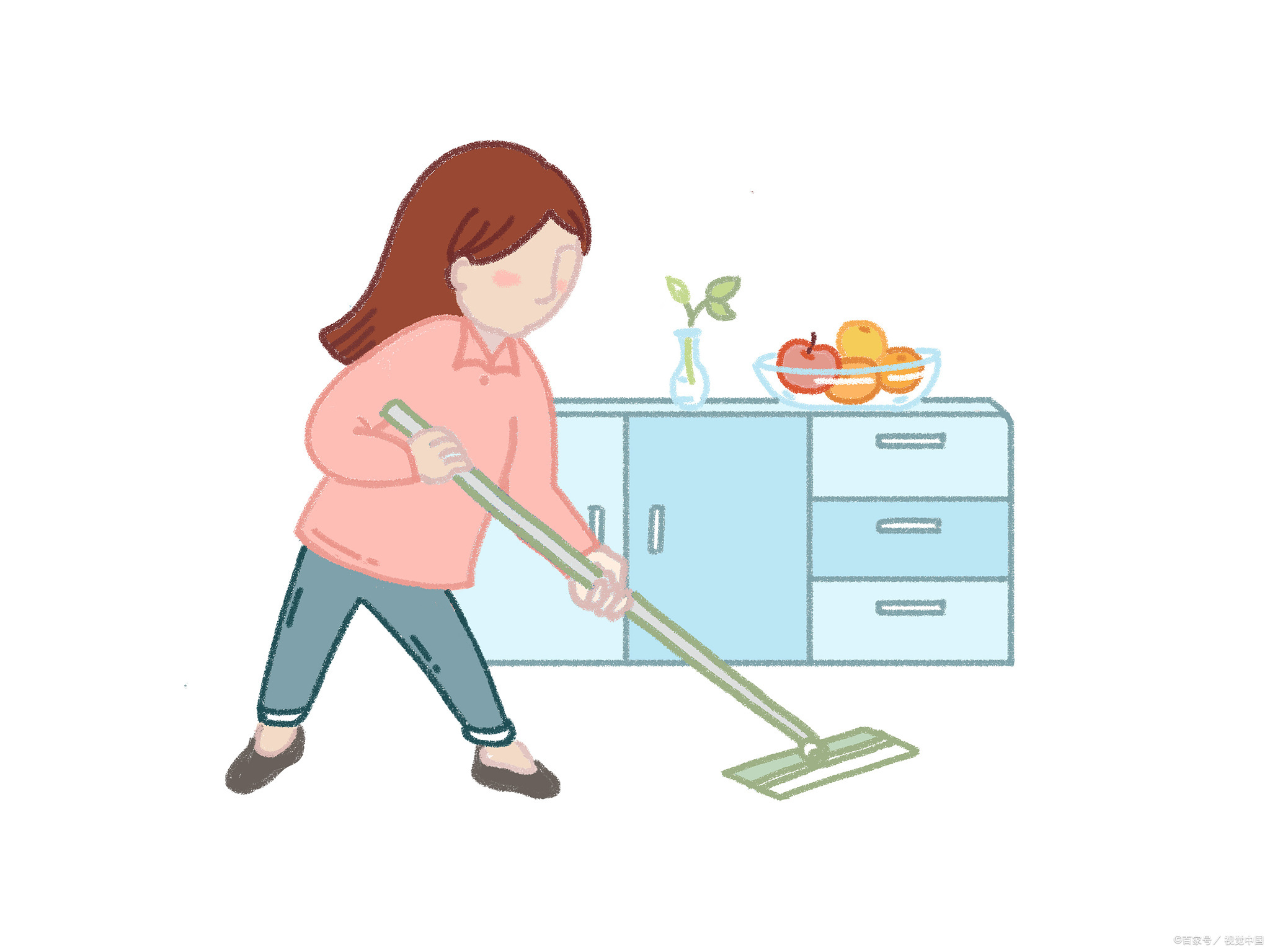 2,把所有的物表都擦试了一遍,包括地板