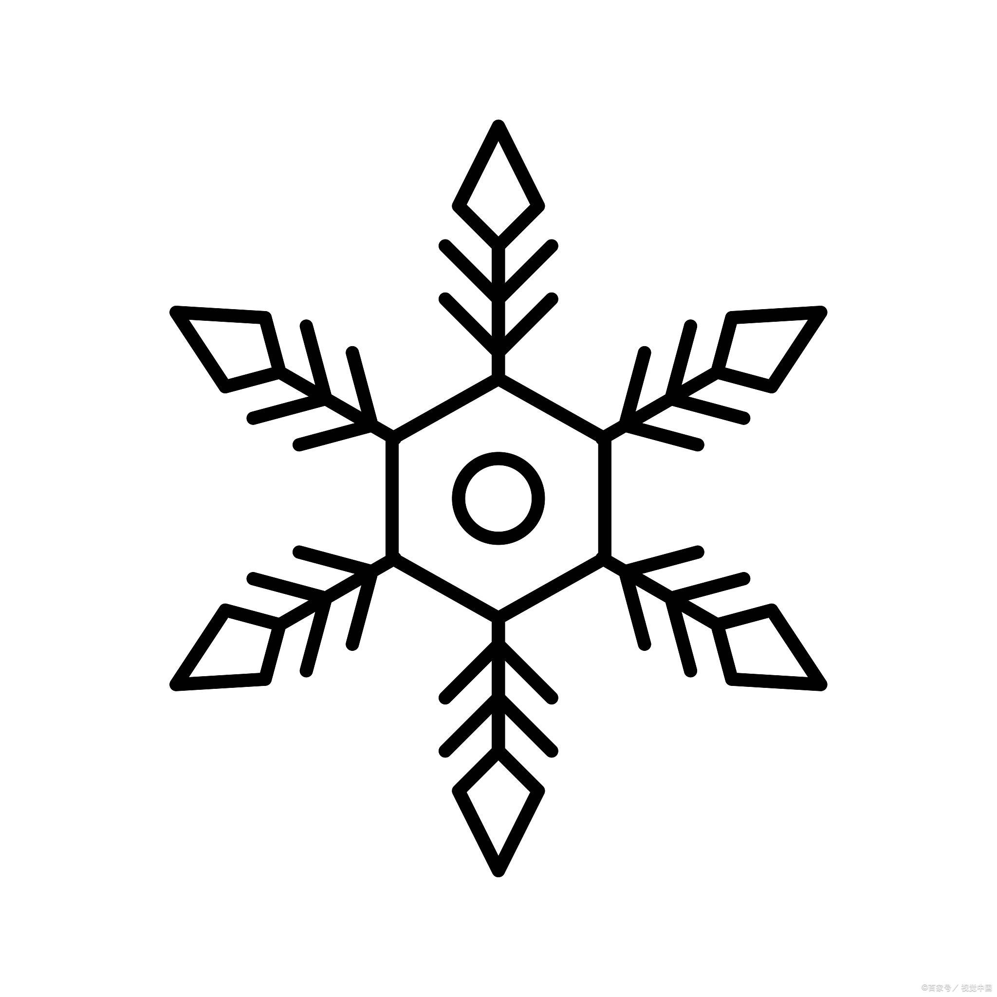 如何画雪花简笔画
