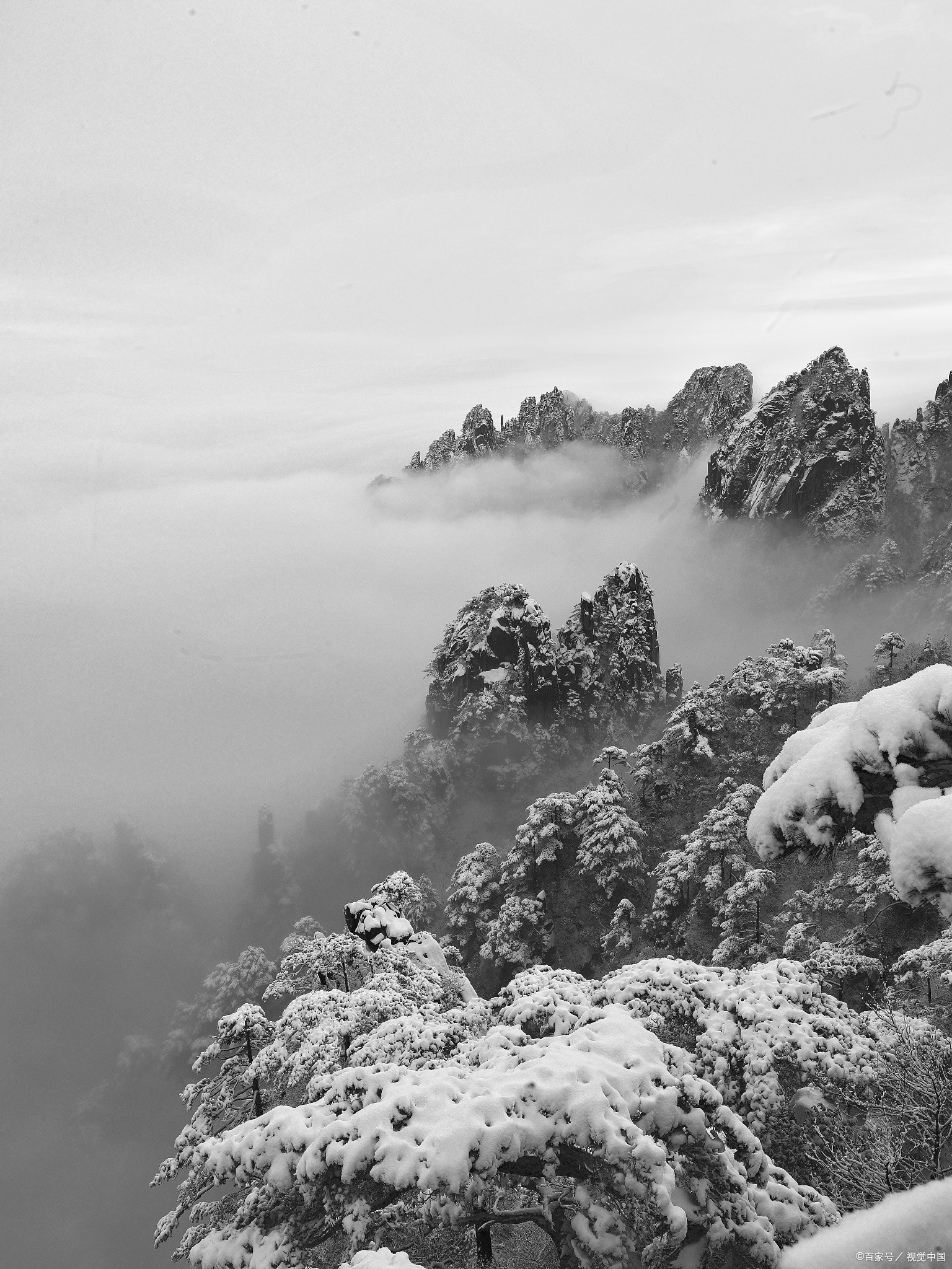 三清山下雪图片