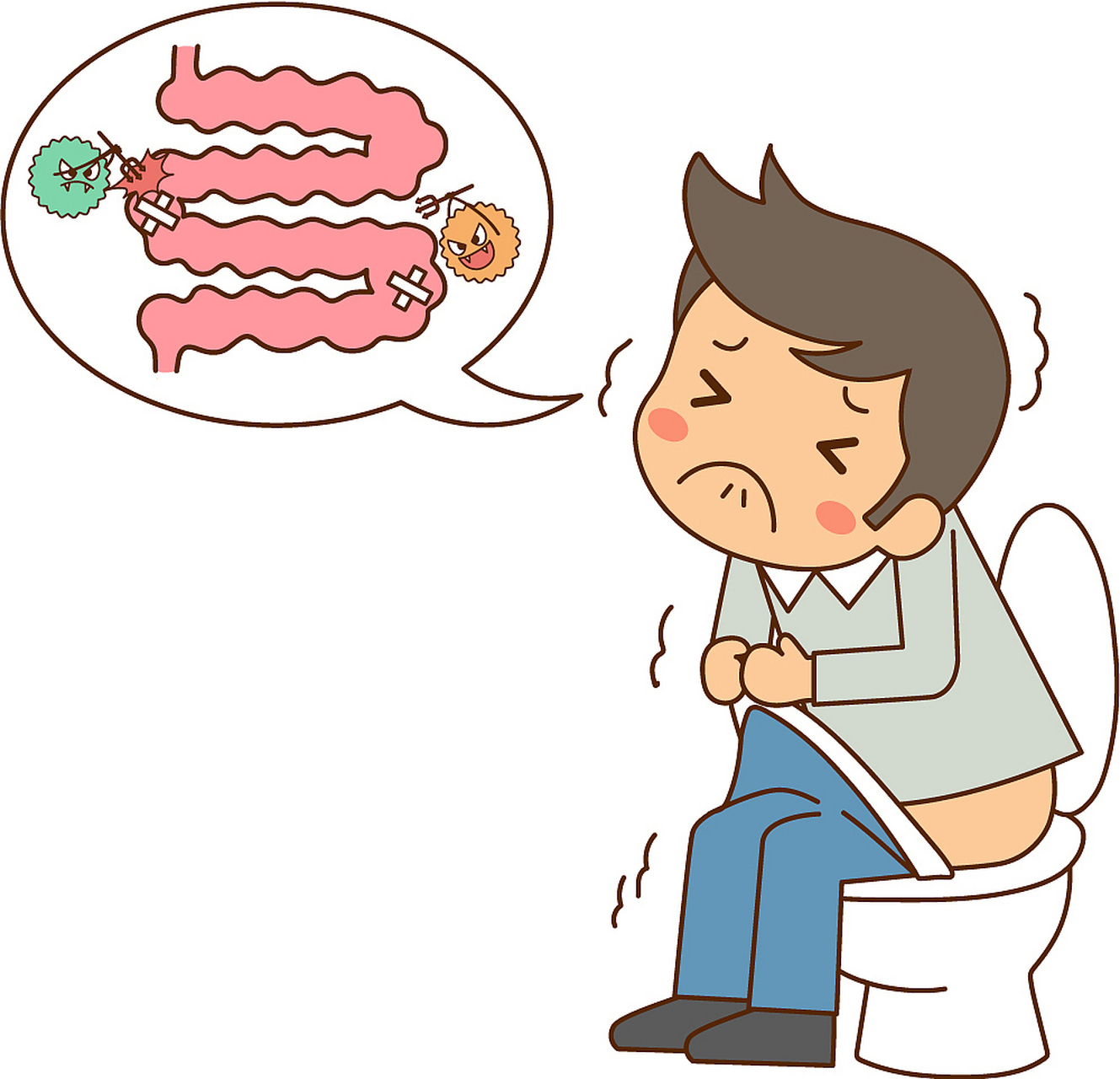 肠胃炎图片 卡通图片