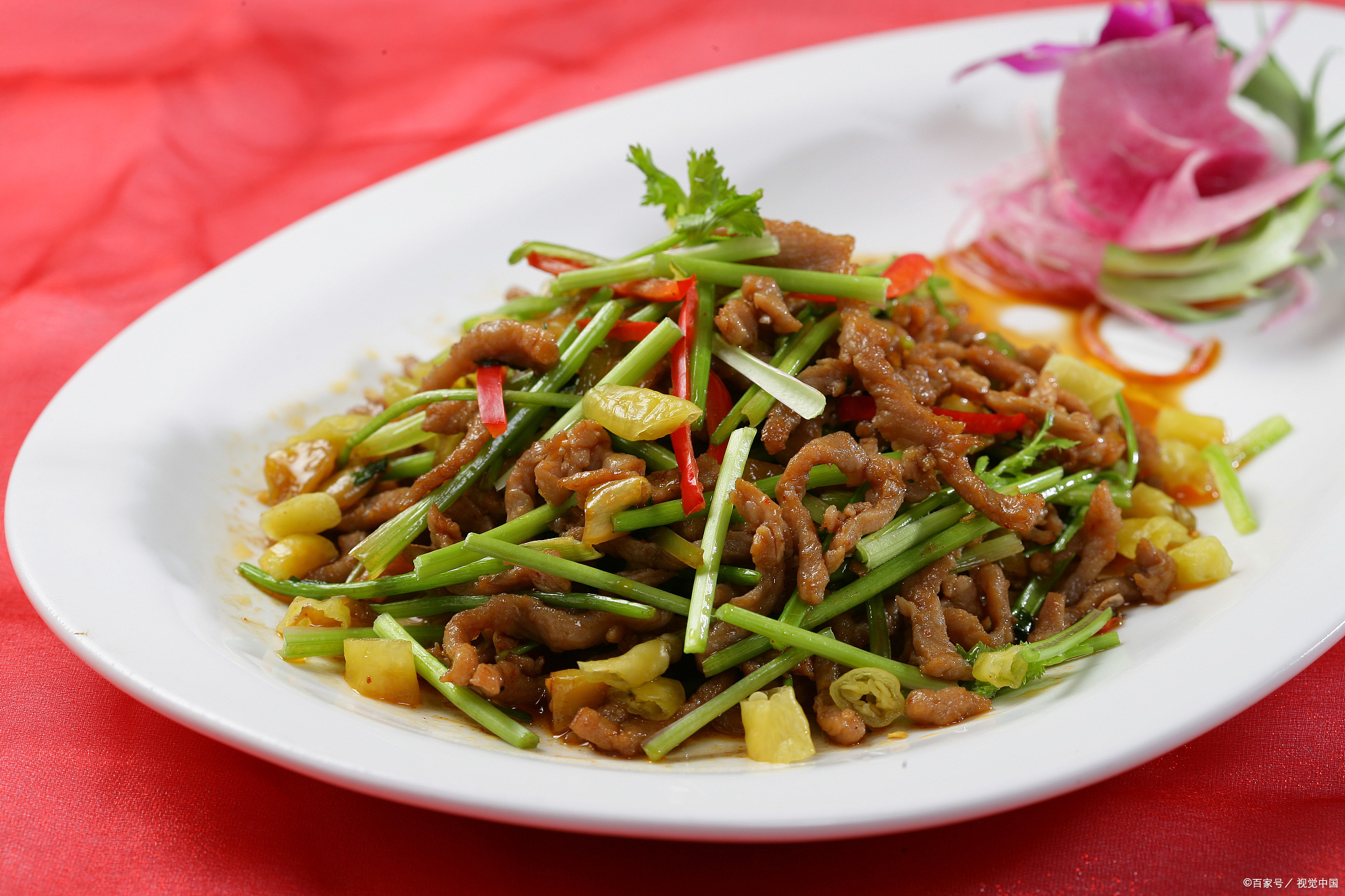 芹菜炒牛肉川菜图片