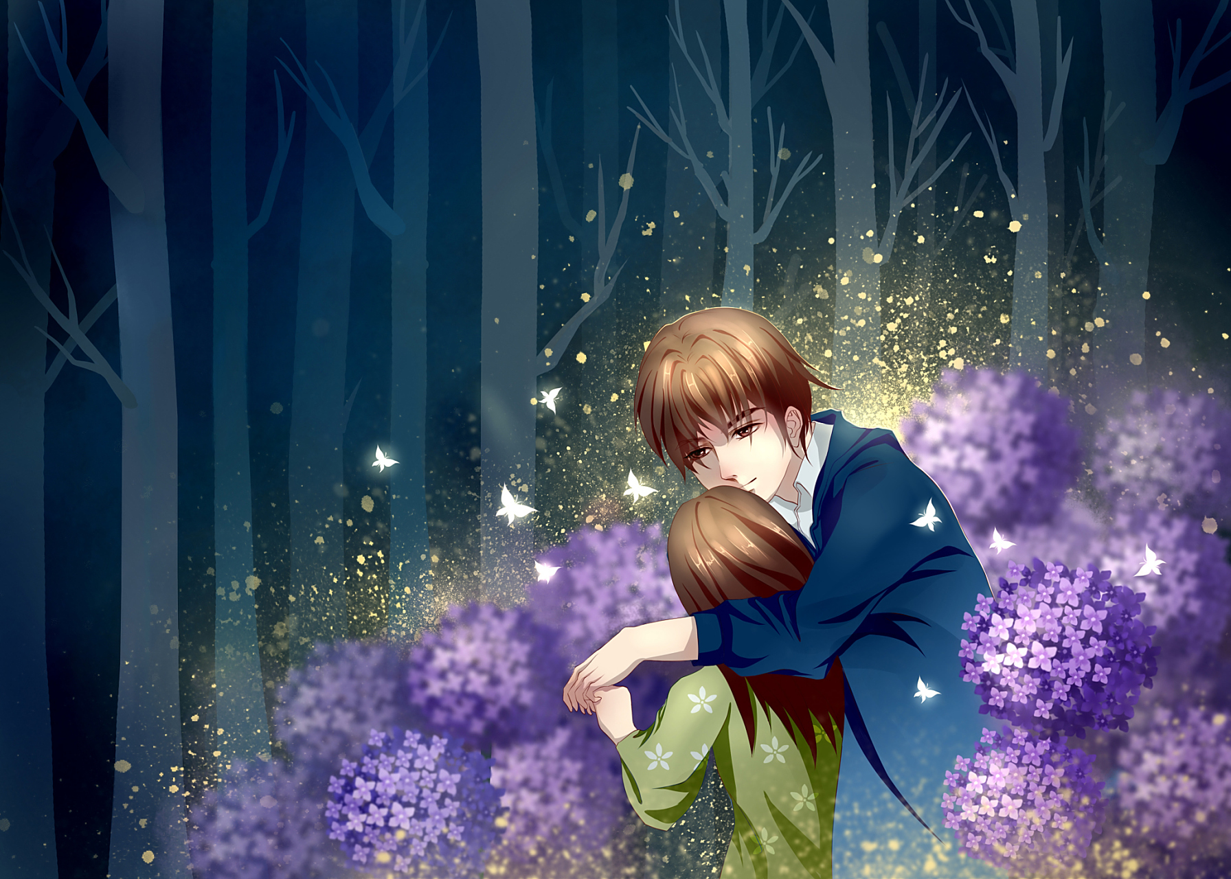 这时候他好像发现了我,他站了起来