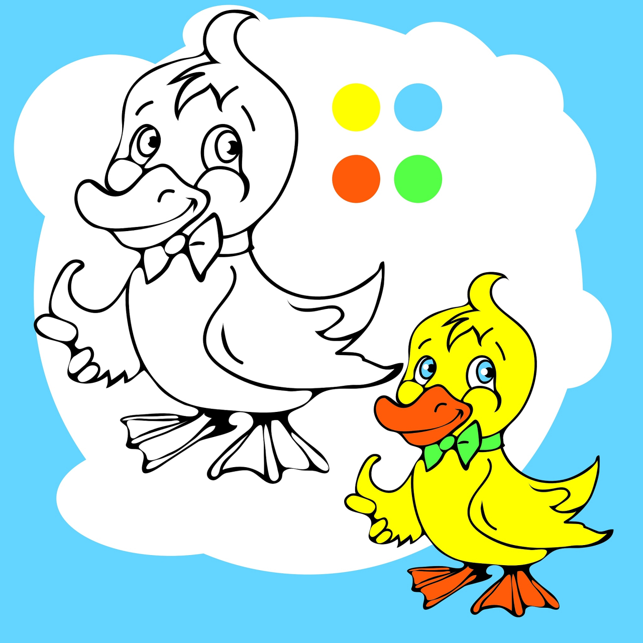 绘制小鸭子简笔画只需三步,跟着学一定能轻松掌握!