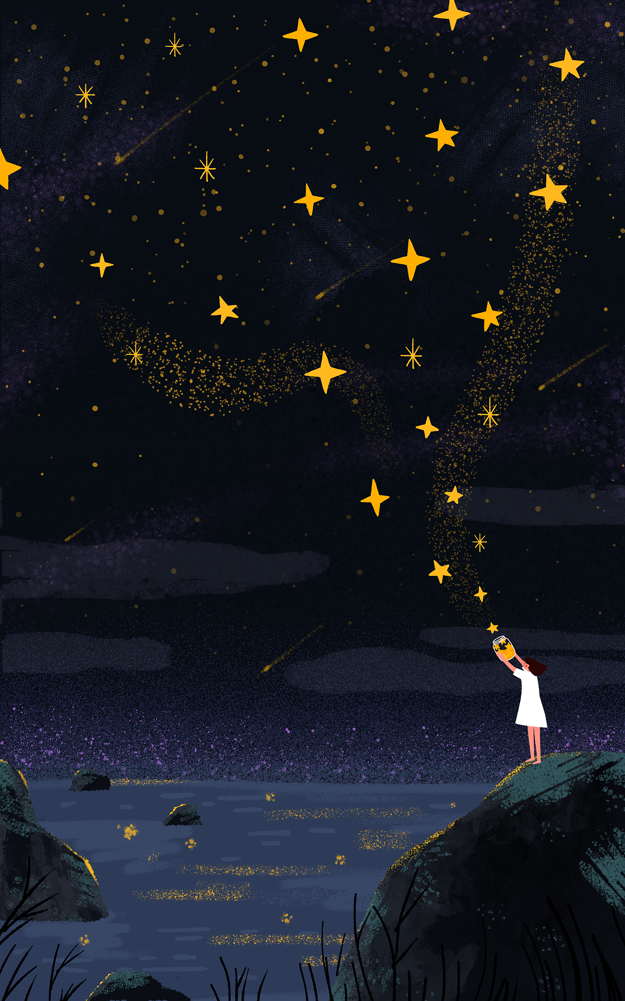 我们围坐院子,仰望苍穹,心中充满好奇与想象