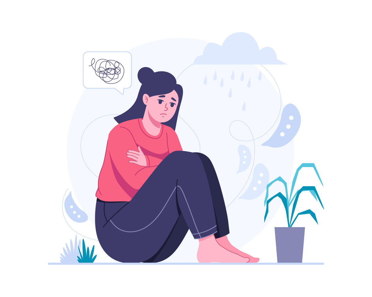 紧张焦虑心情图片卡通