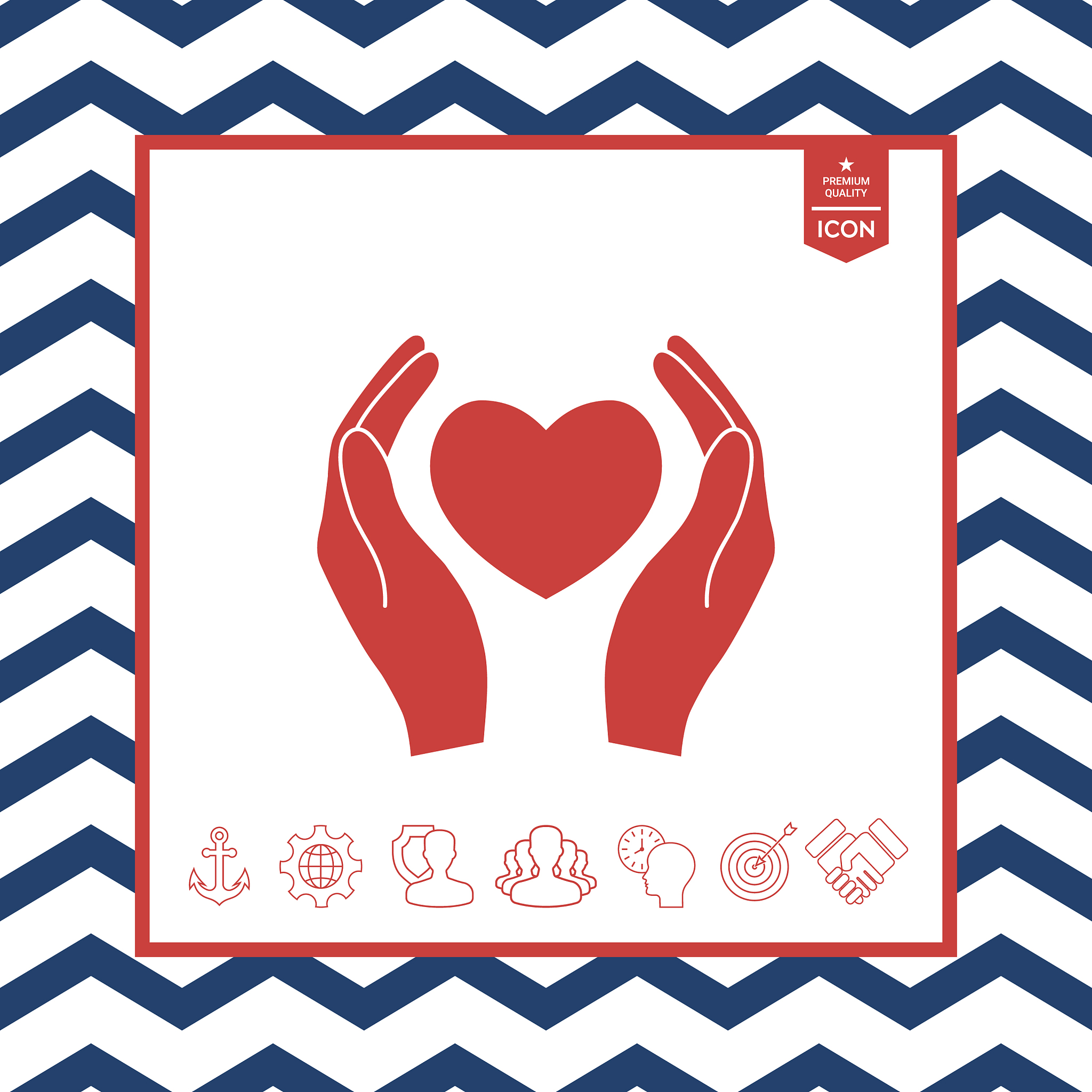 童年logo誓言 符号双手捧志愿徽章伸出你的援手的标志关爱学生图标