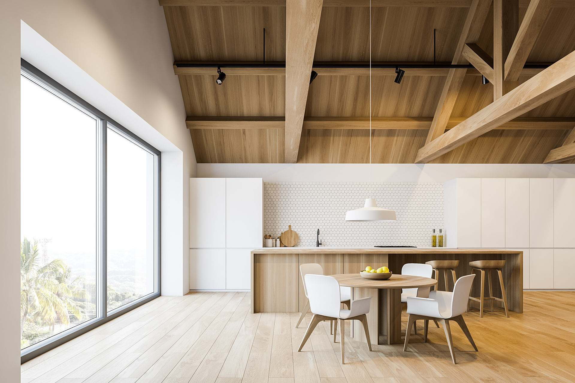 原木自然风装修是一种崇尚自然,返璞归真的居住理念,它注重在室内空间