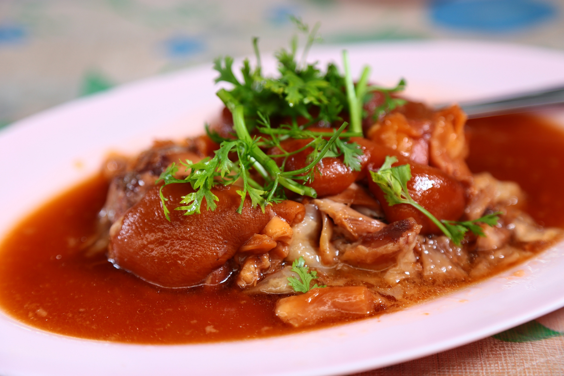 《红楼梦》冬日美食——火腿炖肘子.
