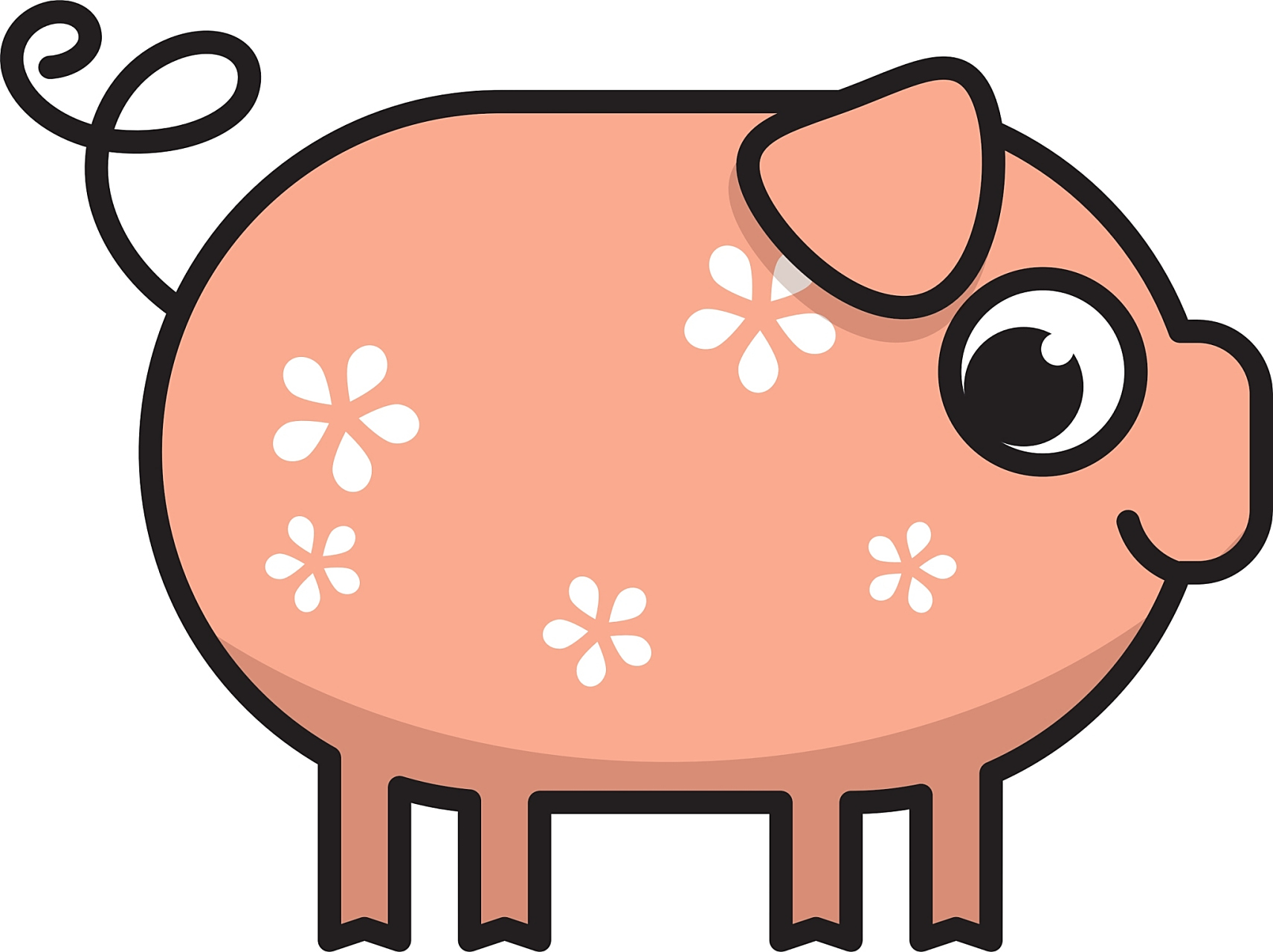 看着辛勤工作的牛,猪心中不禁