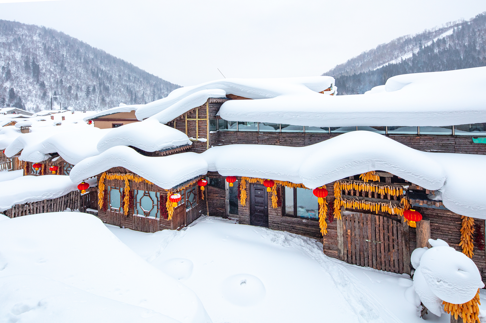 北方雪乡美景图图片