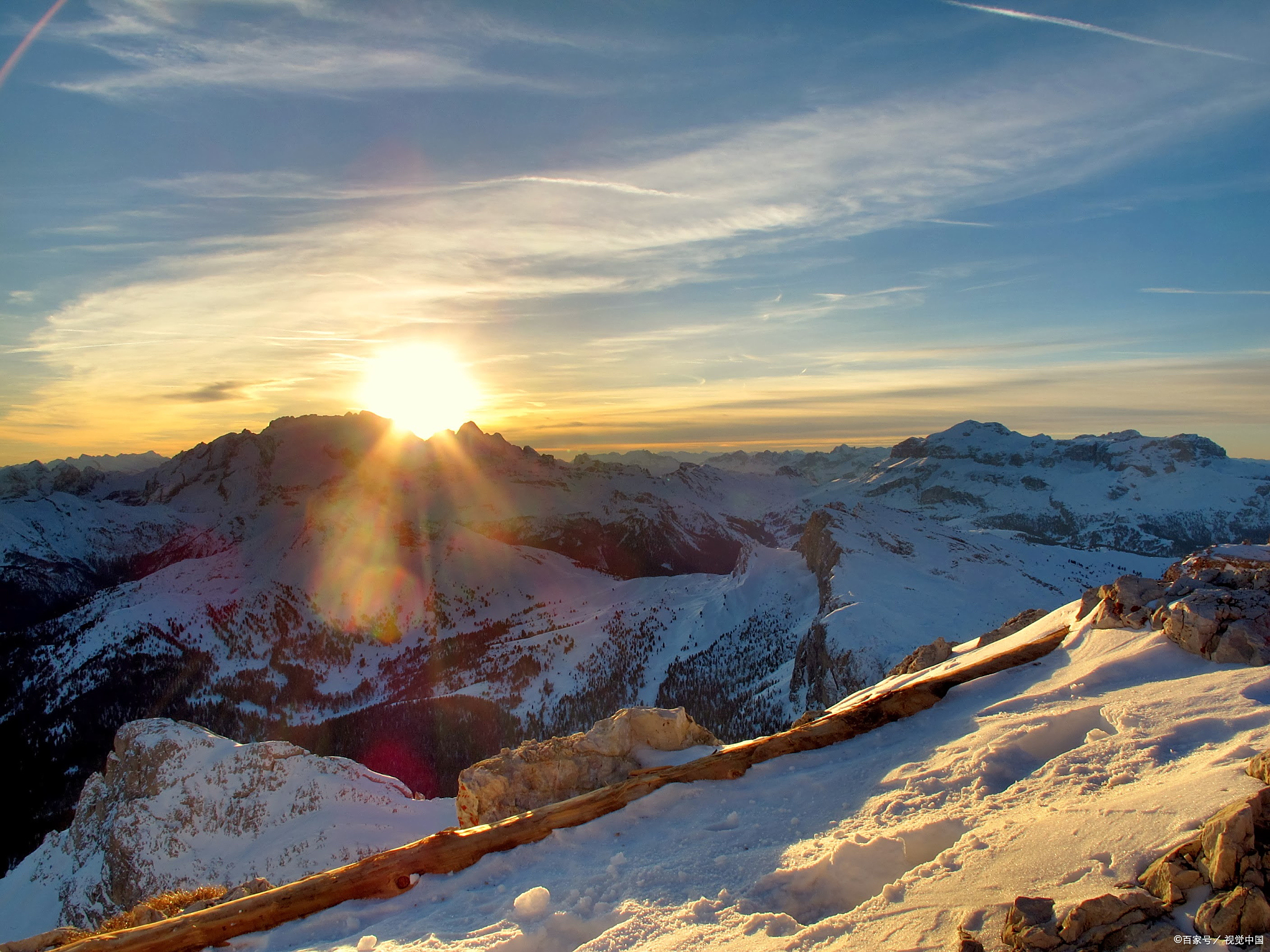 大兴安岭呼中大白山,冬季雪山日出,壮丽无比!