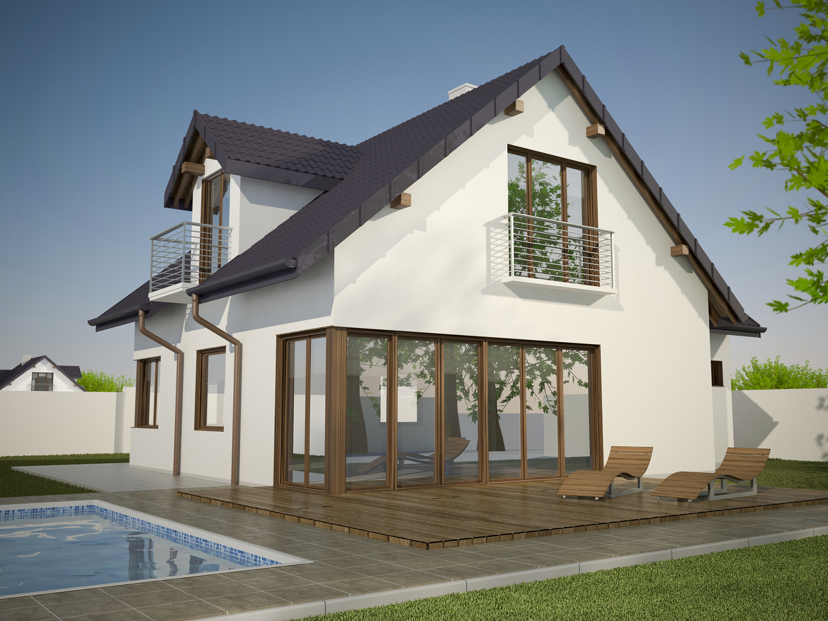 分享:农村自建房日式二层别墅设计效果图,五室两厅三卫,180-218平米