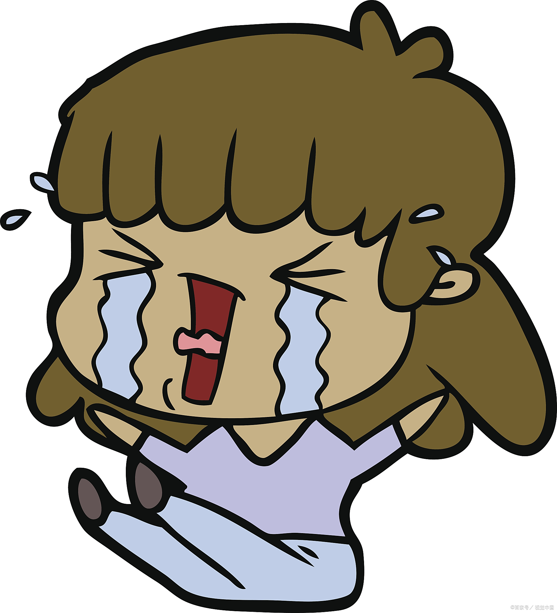 无泪的图片焦虑的图片配图流泪眼泪 卡通泪奔无法控制的眼泪横屏图片9