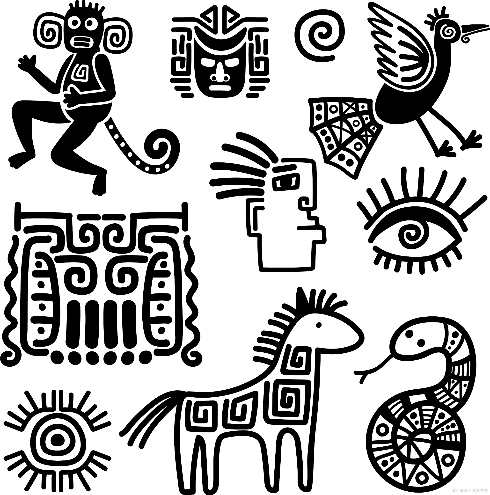 原始部落图腾 在原始社会,各个部落都有自己崇拜的图腾