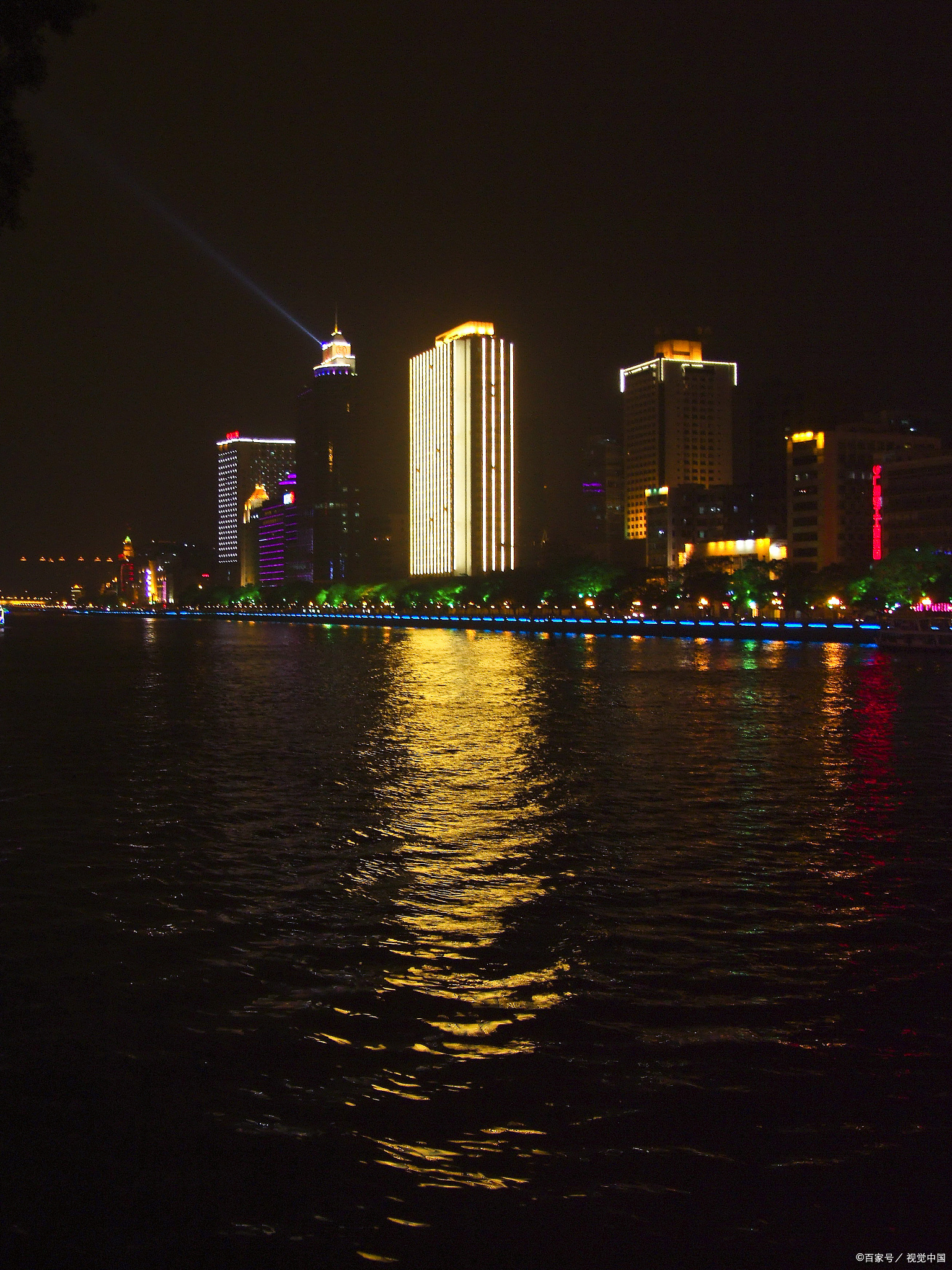 橘子洲夜景真实照片图片