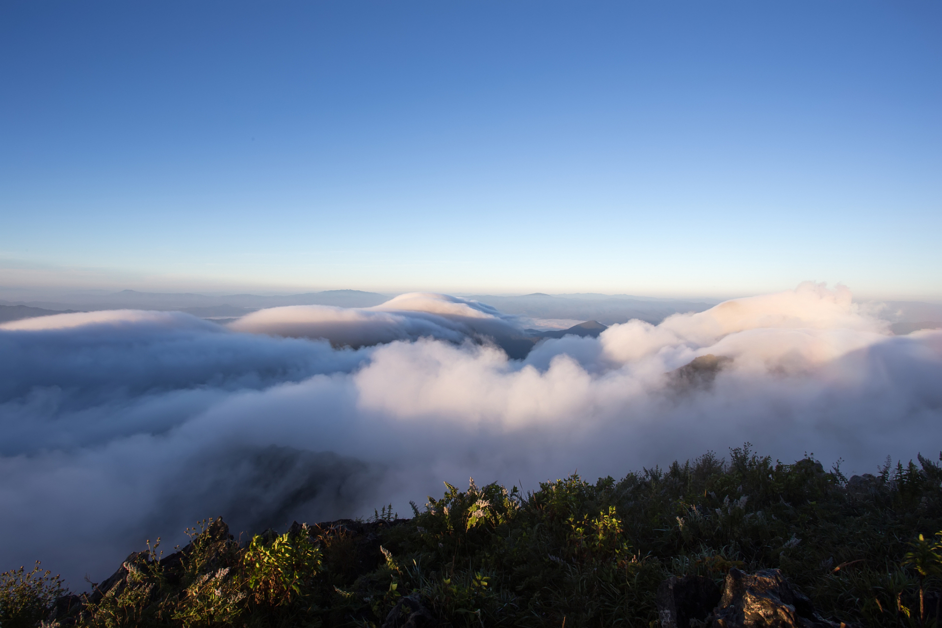 旅行中的治愈日常#夏日莲峰云海景区,坐落在九华山莲花峰,位于九华 