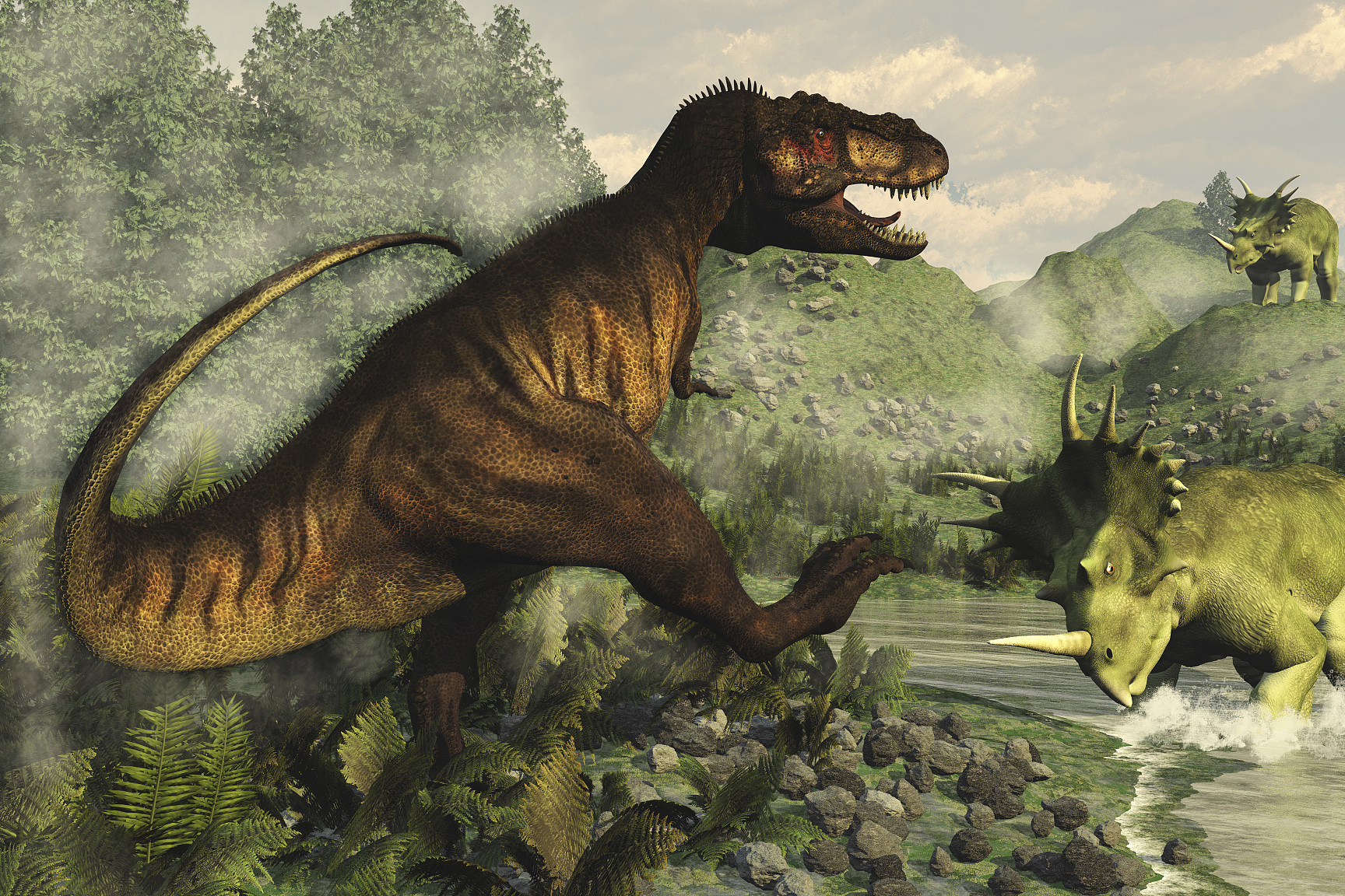 揭秘霸王龙:白垩纪末期威猛巨兽!身型如山,力量惊人.