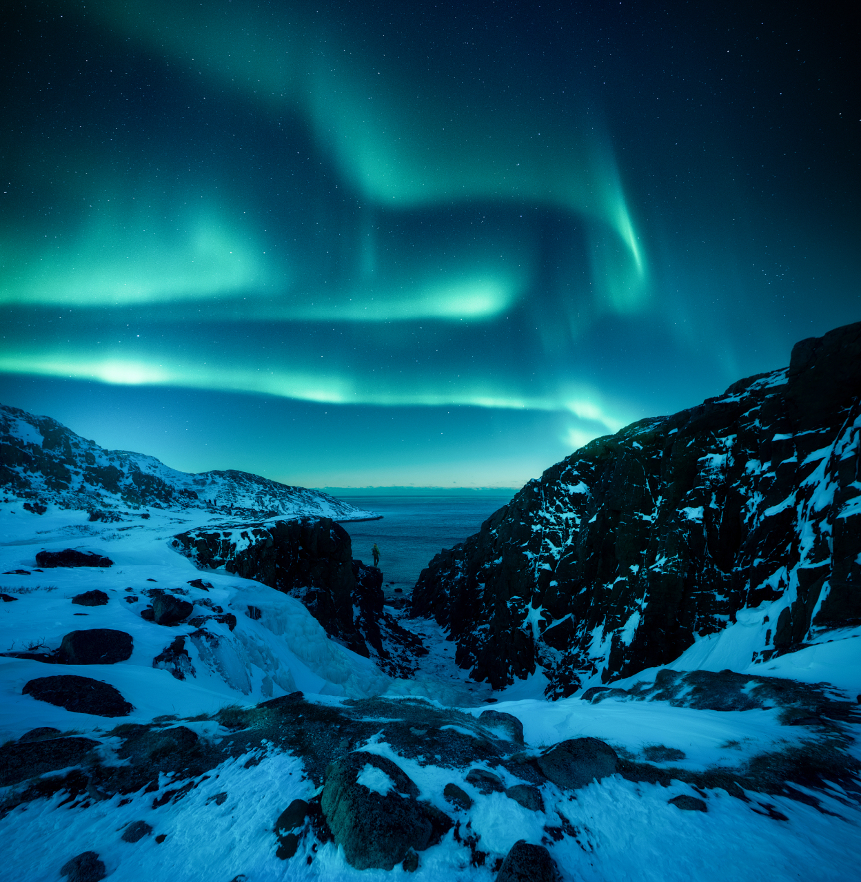 北极之旅 - #动态30天打卡挑战# 冰岛的极光 极光是一场壮观的自然