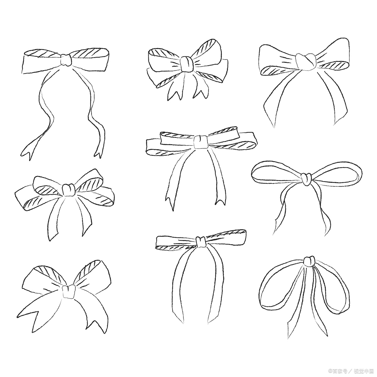 3个简单步骤,让你轻松掌握蝴蝶结简笔画