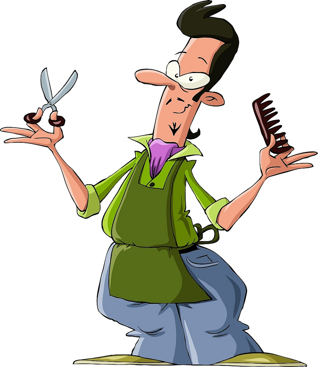 老先生的装备十分简单,一辆老式自行车,一把折叠凳子,一个装着理发