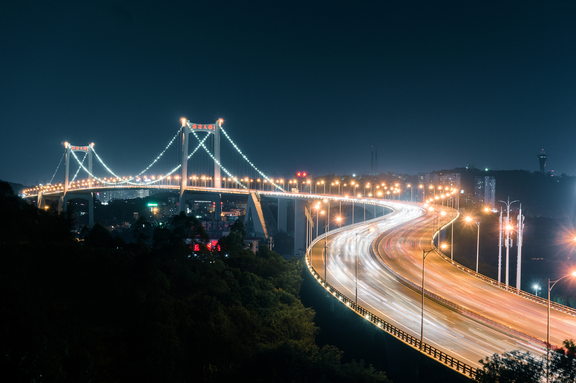 海沧大桥97绝美夜景,大学生朝圣地!