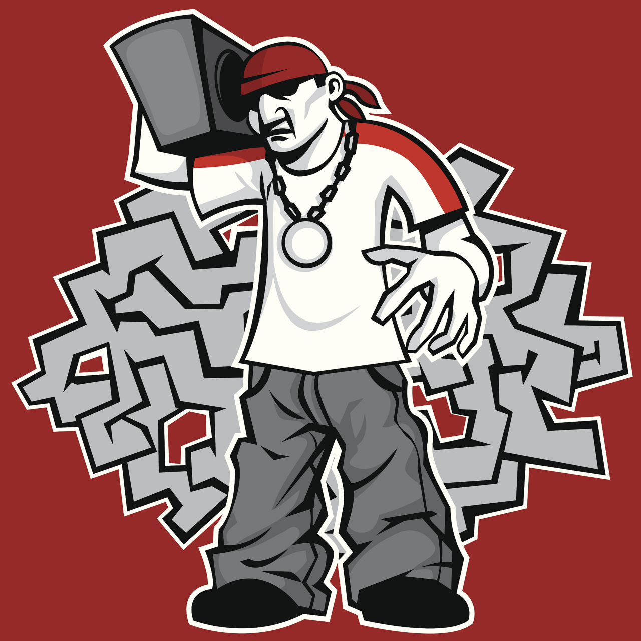 乙:当然知道,嘻哈是一种源自美国的街头文化,包括涂鸦,街舞,说唱等